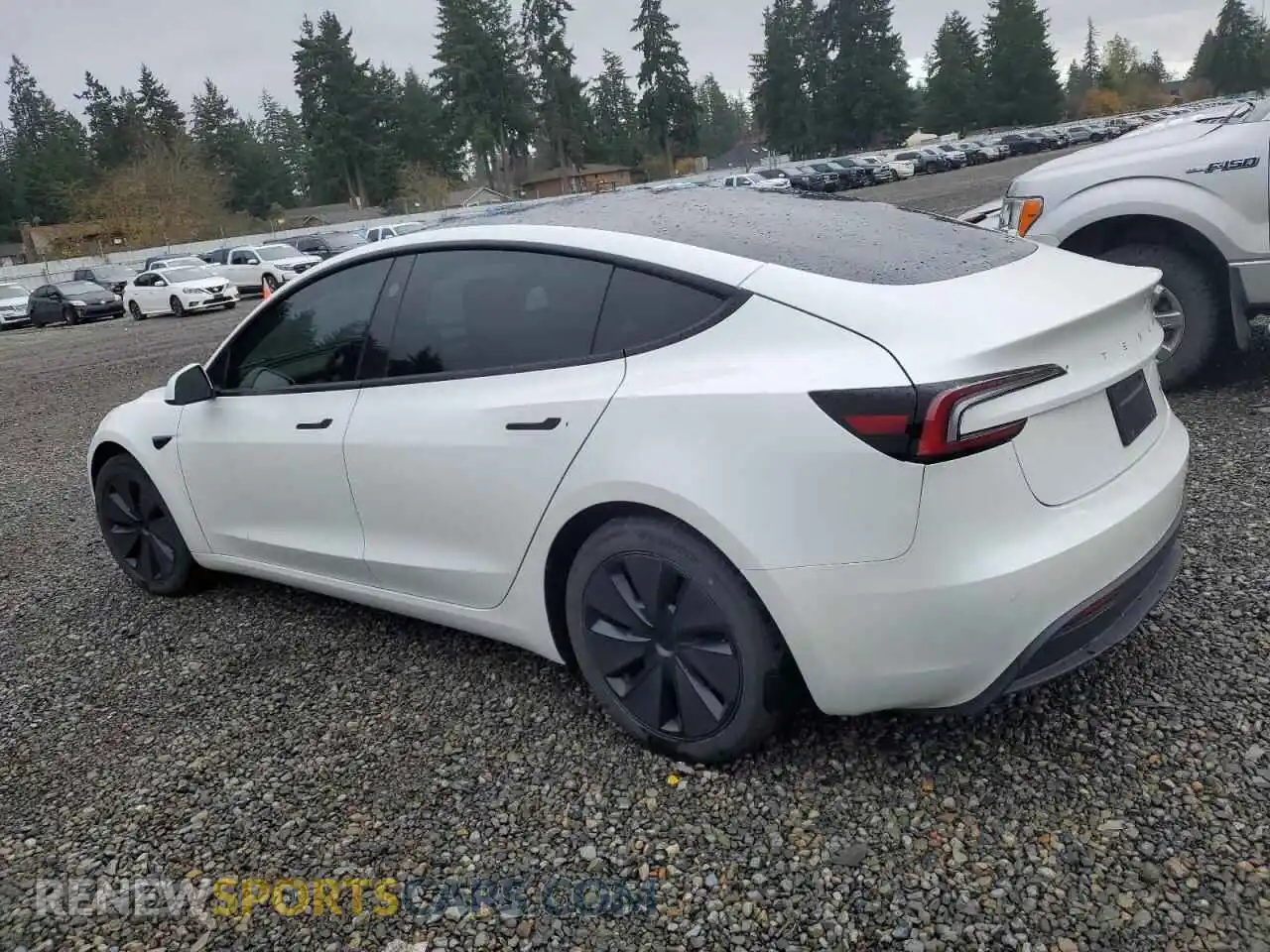 2 Photograph of a damaged car 5YJ3E1EBXSF877761 TESLA MODEL 3 2025