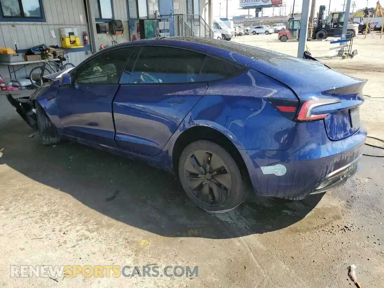 2 Photograph of a damaged car 5YJ3E1EBXSF886055 TESLA MODEL 3 2025