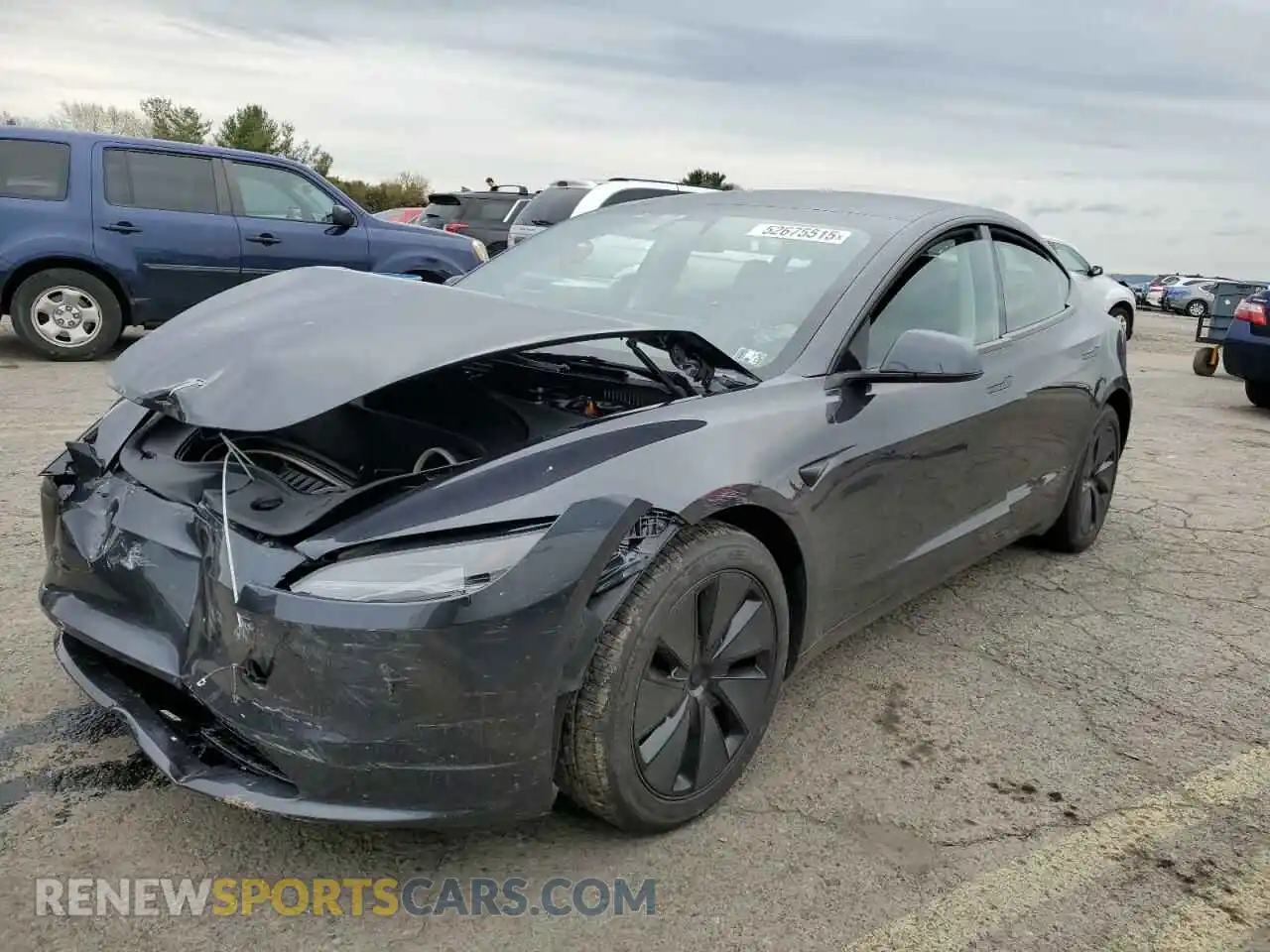 1 Photograph of a damaged car 5YJ3E1EBXSF914310 TESLA MODEL 3 2025
