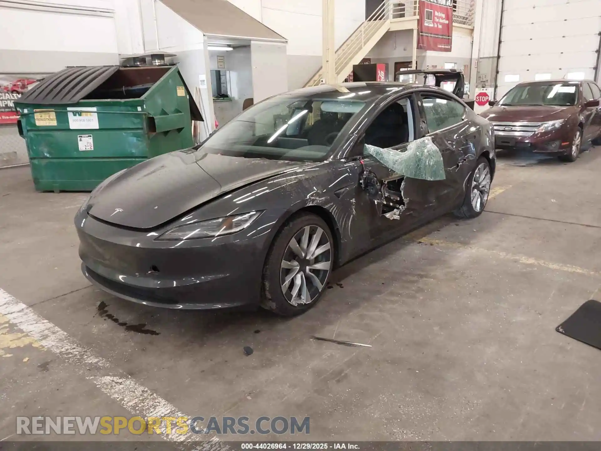 2 Photograph of a damaged car 5YJ3E1EBXSF967346 TESLA MODEL 3 2025