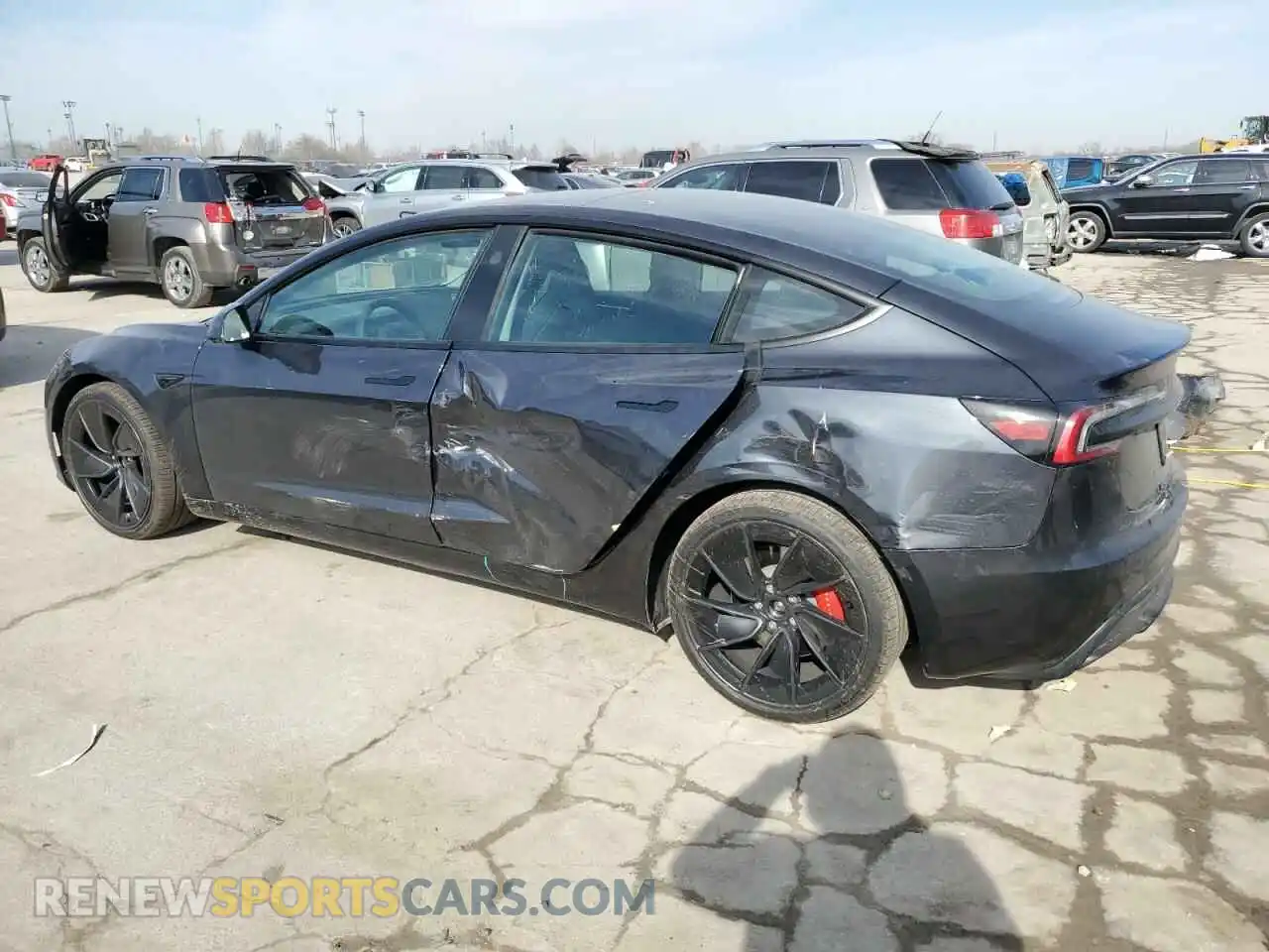 2 Photograph of a damaged car 5YJ3E1ET6SF932134 TESLA MODEL 3 2025