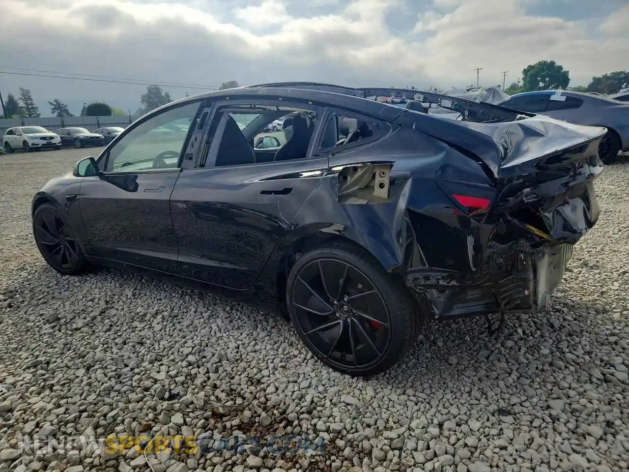 2 Photograph of a damaged car 5YJ3E1ET9SF078059 TESLA MODEL 3 2025