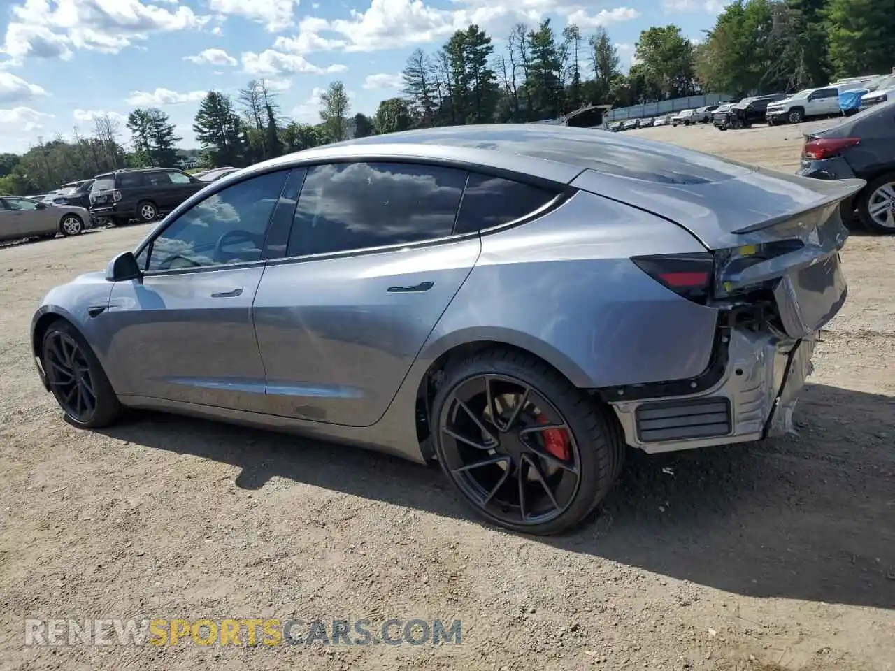 2 Photograph of a damaged car 5YJ3E1ETXSF923601 TESLA MODEL 3 2025