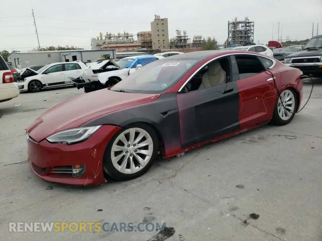 1 Photograph of a damaged car 5YJSA1E29KF347384 TESLA MODEL S 2019
