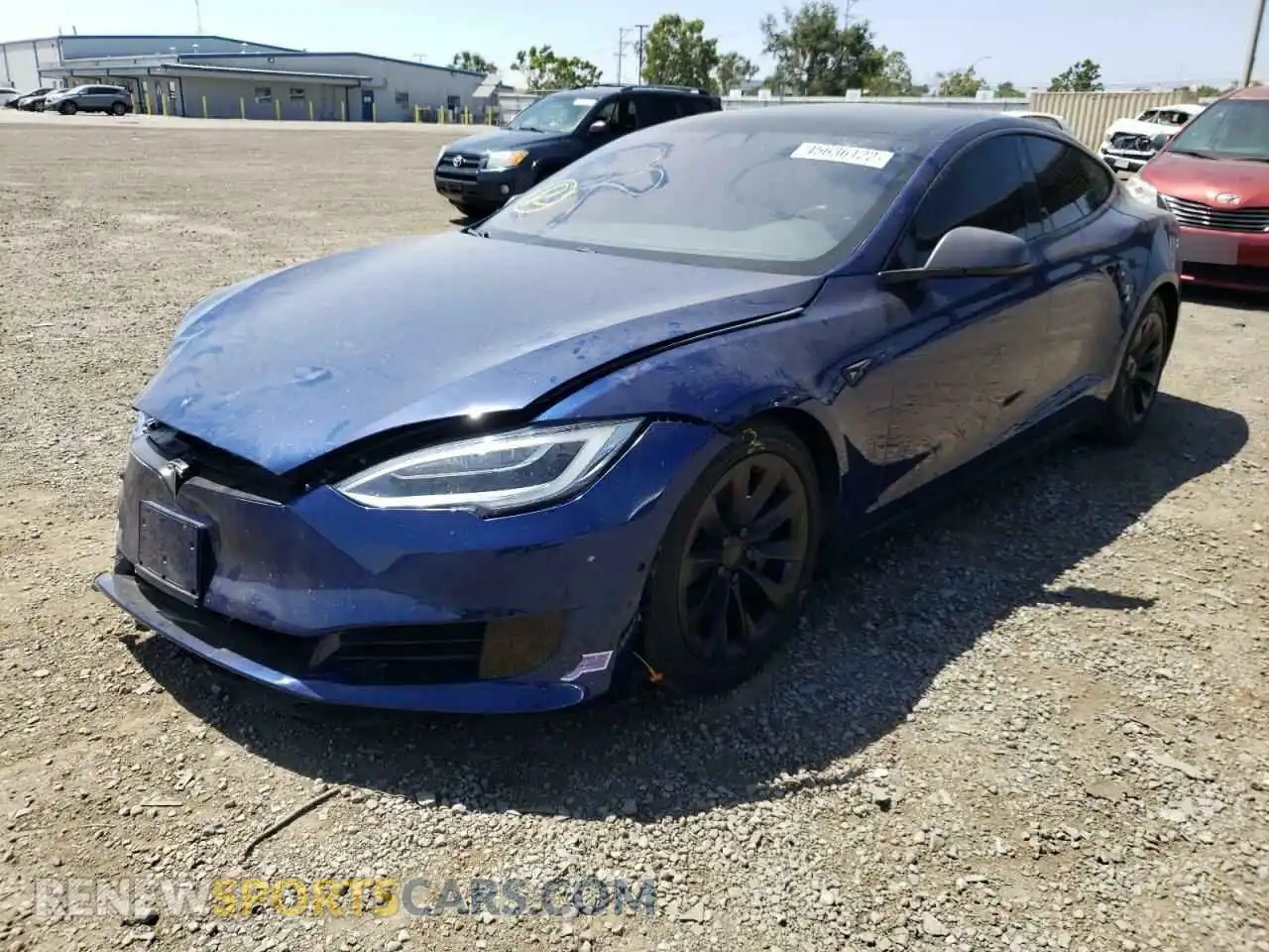 2 Photograph of a damaged car 5YJSA1E2XKF299989 TESLA MODEL S 2019