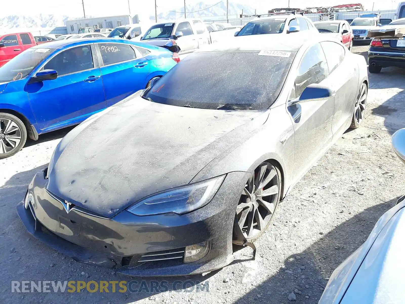 2 Photograph of a damaged car 5YJSA1E44KF337833 TESLA MODEL S 2019