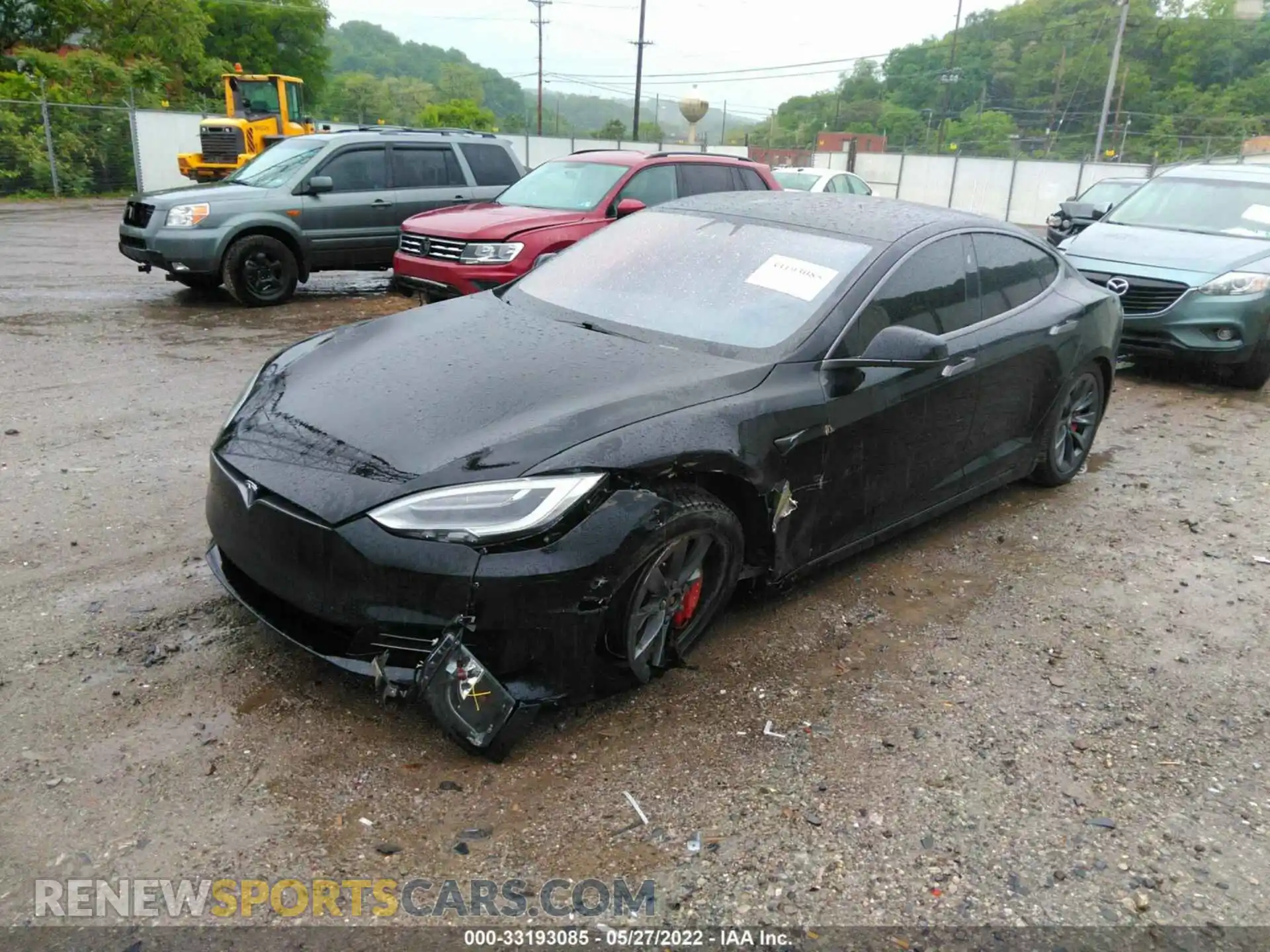 2 fotografías del automóvil dañado 5YJSA1E4XKF330398 TESLA MODEL S 2019