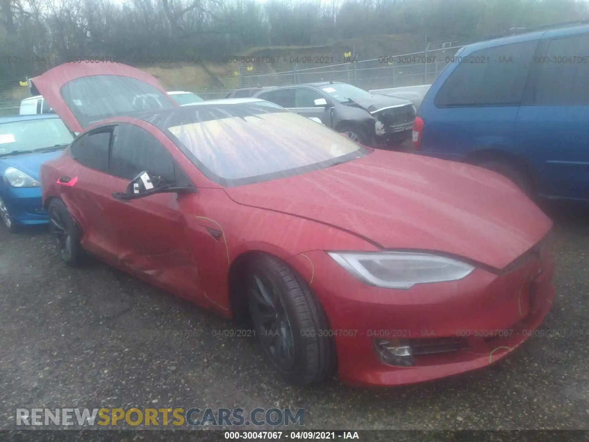 1 Photograph of a damaged car 5YJSA1E20LF359490 TESLA MODEL S 2020