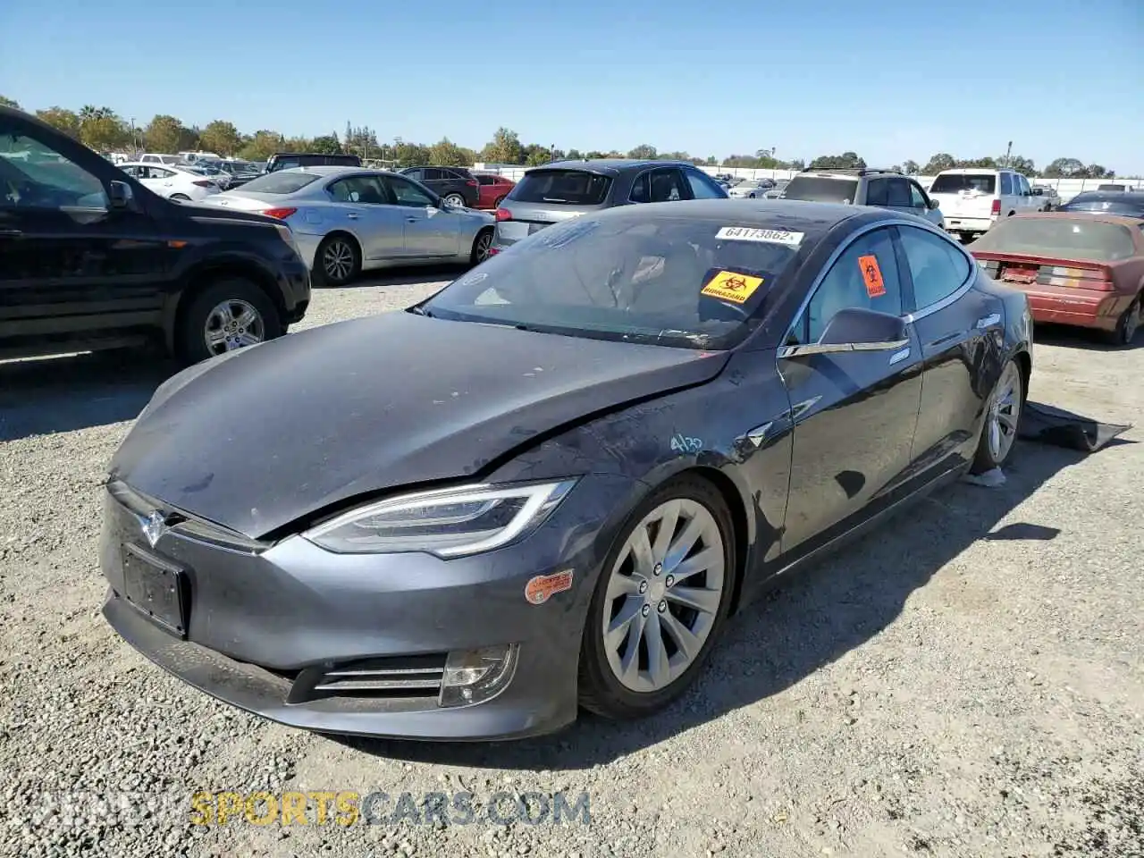 2 Photograph of a damaged car 5YJSA1E27LF363987 TESLA MODEL S 2020
