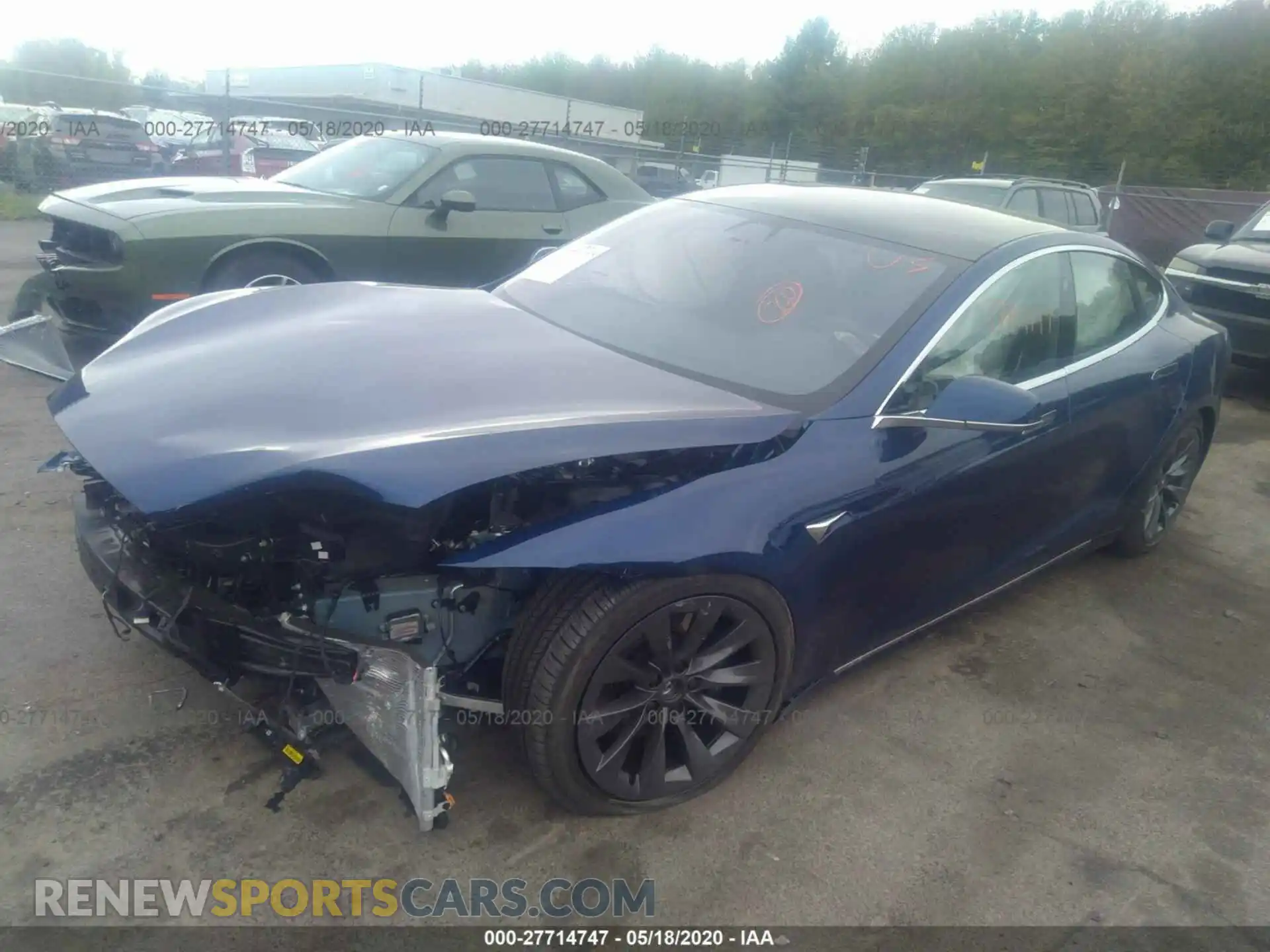 2 Photograph of a damaged car 5YJSA1E27LF369434 TESLA MODEL S 2020