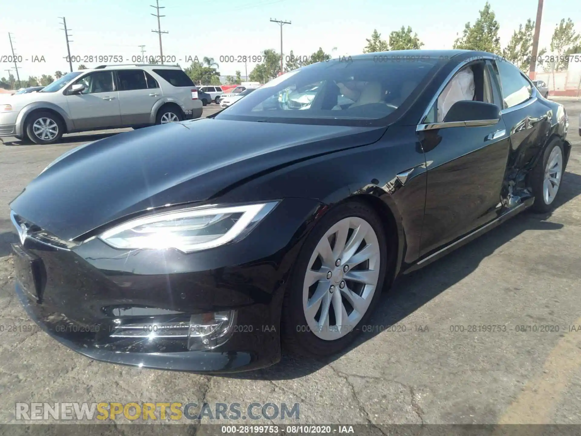 2 Photograph of a damaged car 5YJSA1E28LF361004 TESLA MODEL S 2020