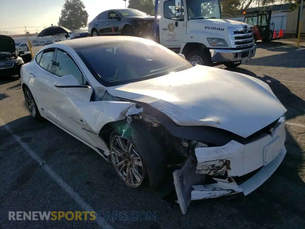 1 fotografías del automóvil dañado 5YJSA1E29LF391371 TESLA MODEL S 2020