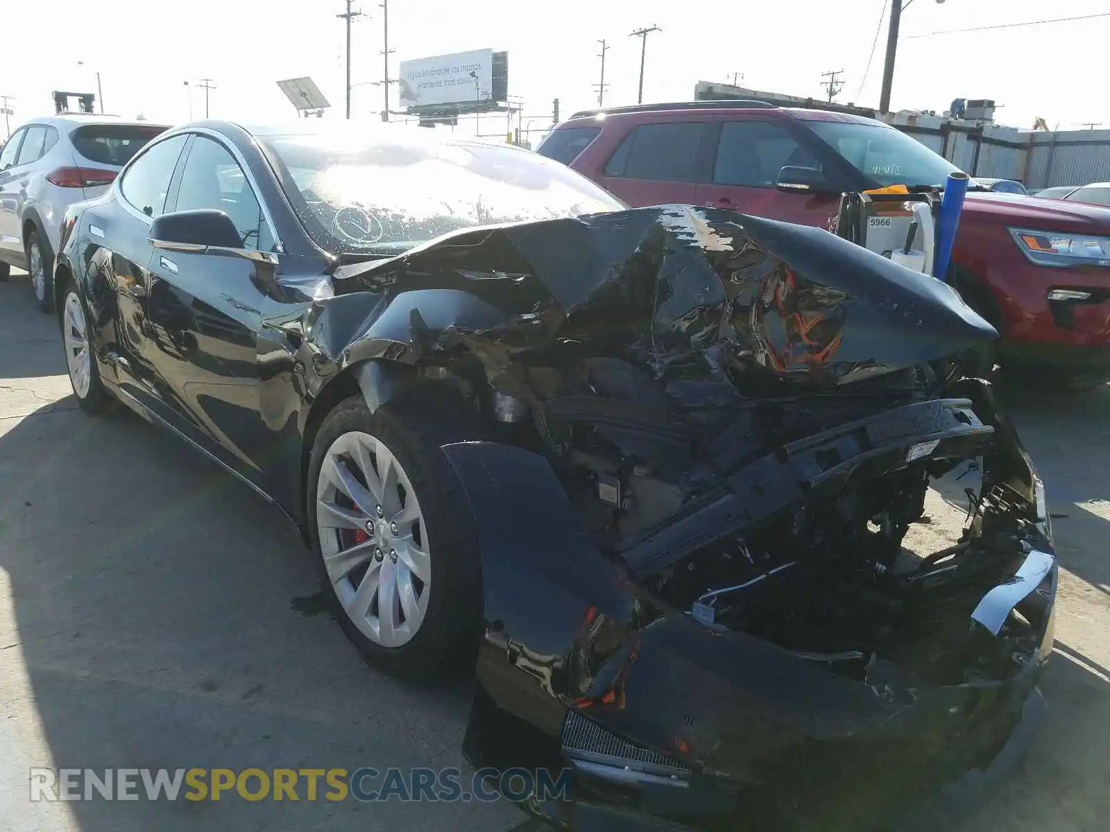 1 Photograph of a damaged car 5YJSA1E42LF364174 TESLA MODEL S 2020