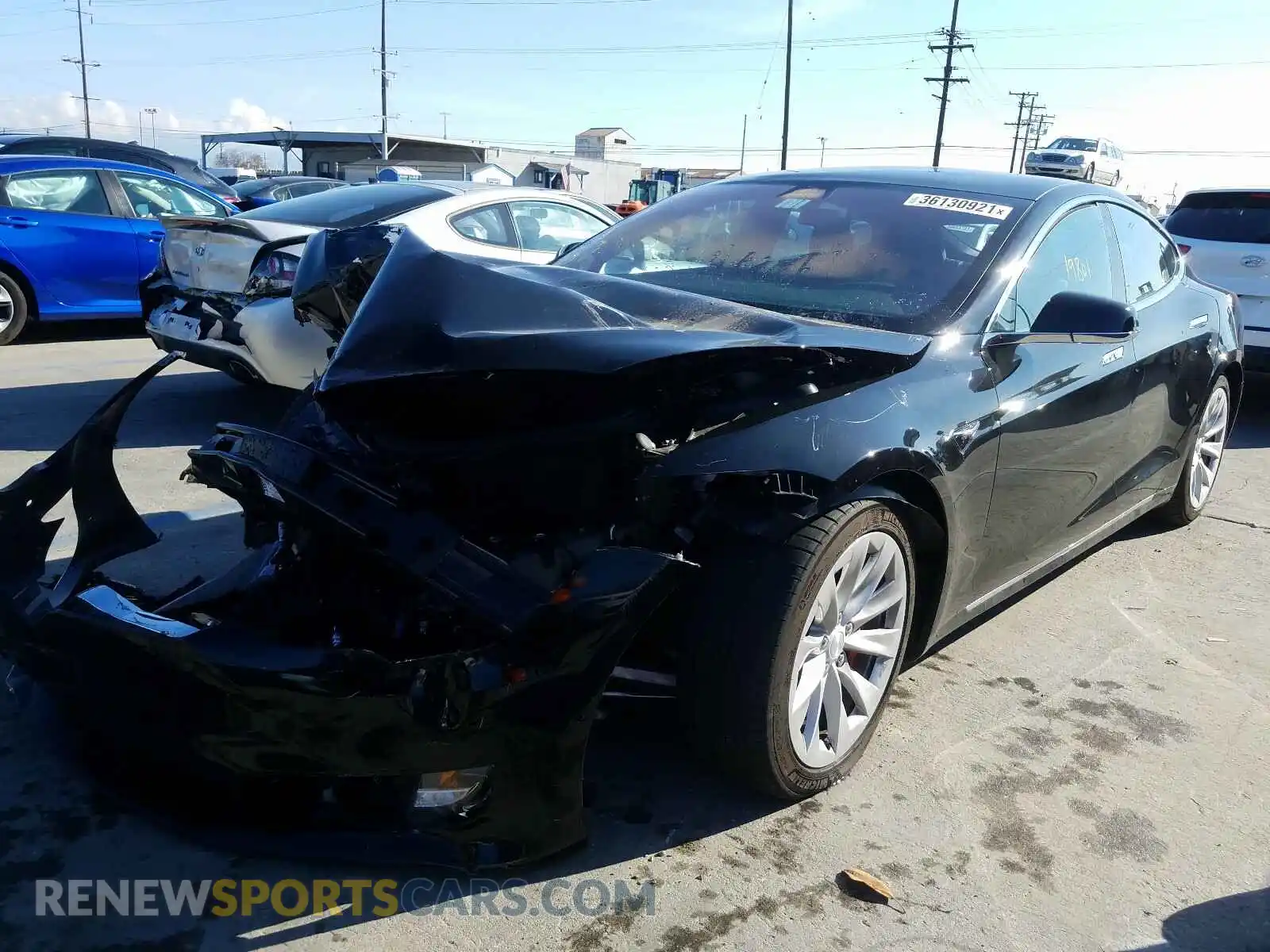 2 Photograph of a damaged car 5YJSA1E42LF364174 TESLA MODEL S 2020