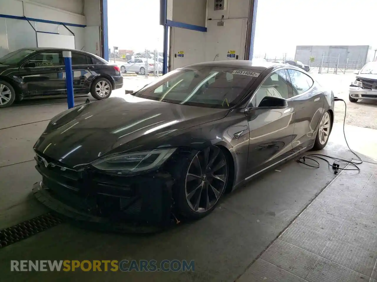 2 Photograph of a damaged car 5YJSA1E42LF387499 TESLA MODEL S 2020