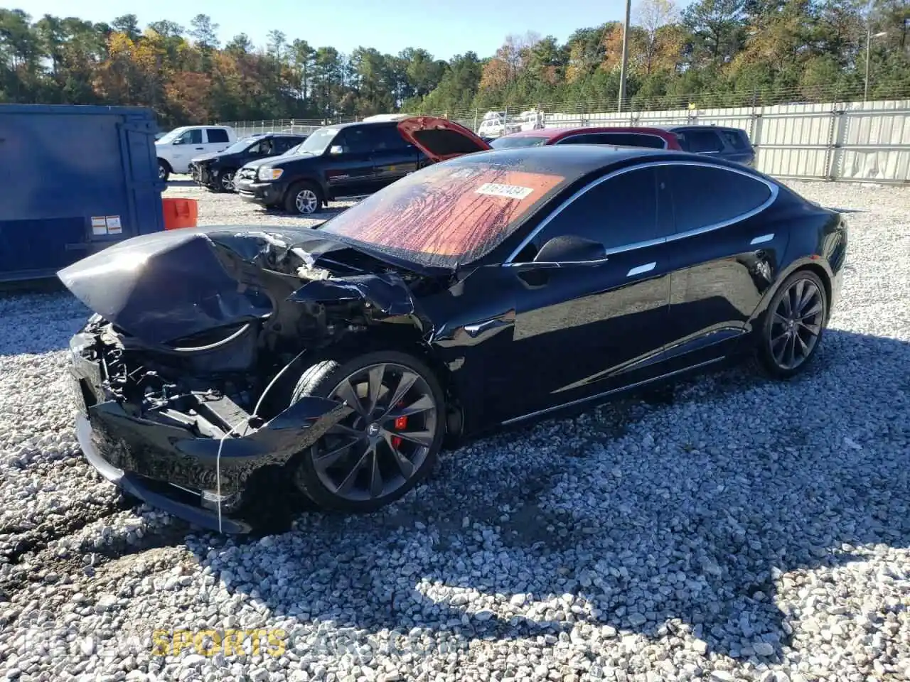1 Photograph of a damaged car 5YJSA1E46LF358636 TESLA MODEL S 2020
