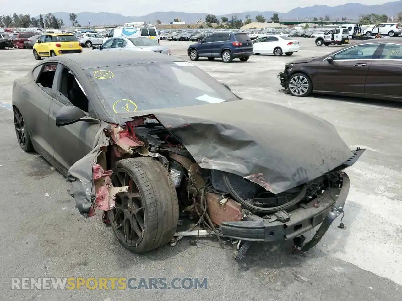 1 Photograph of a damaged car 5YJSA1E47LF355678 TESLA MODEL S 2020
