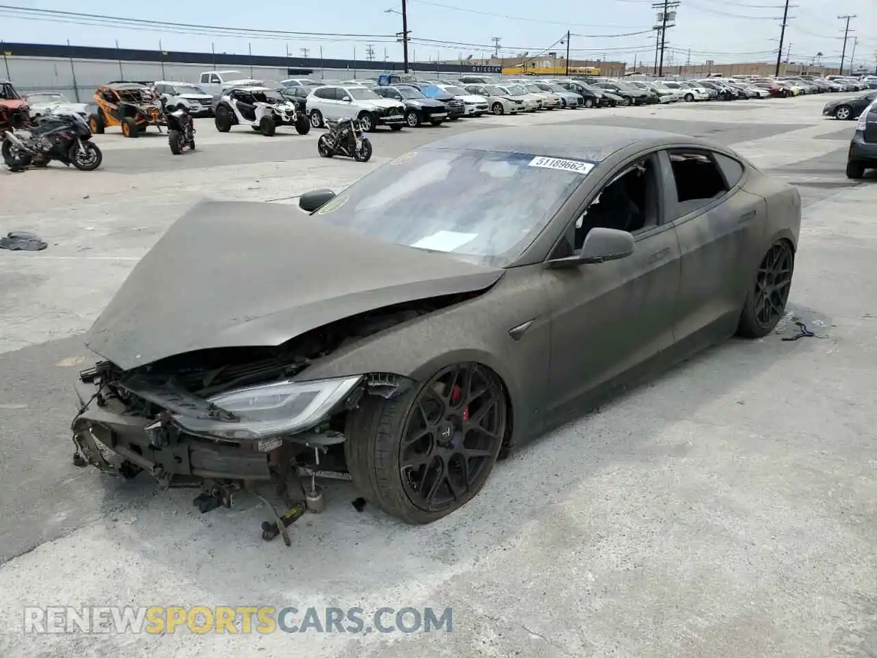 2 Photograph of a damaged car 5YJSA1E47LF355678 TESLA MODEL S 2020