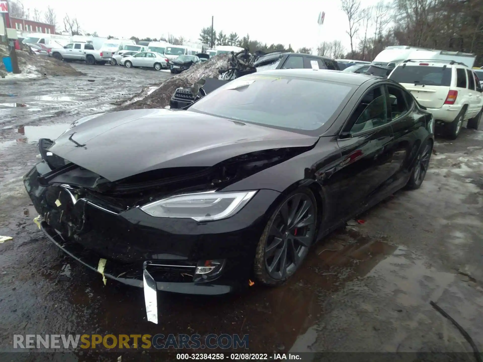 2 Photograph of a damaged car 5YJSA1E47LF412820 TESLA MODEL S 2020
