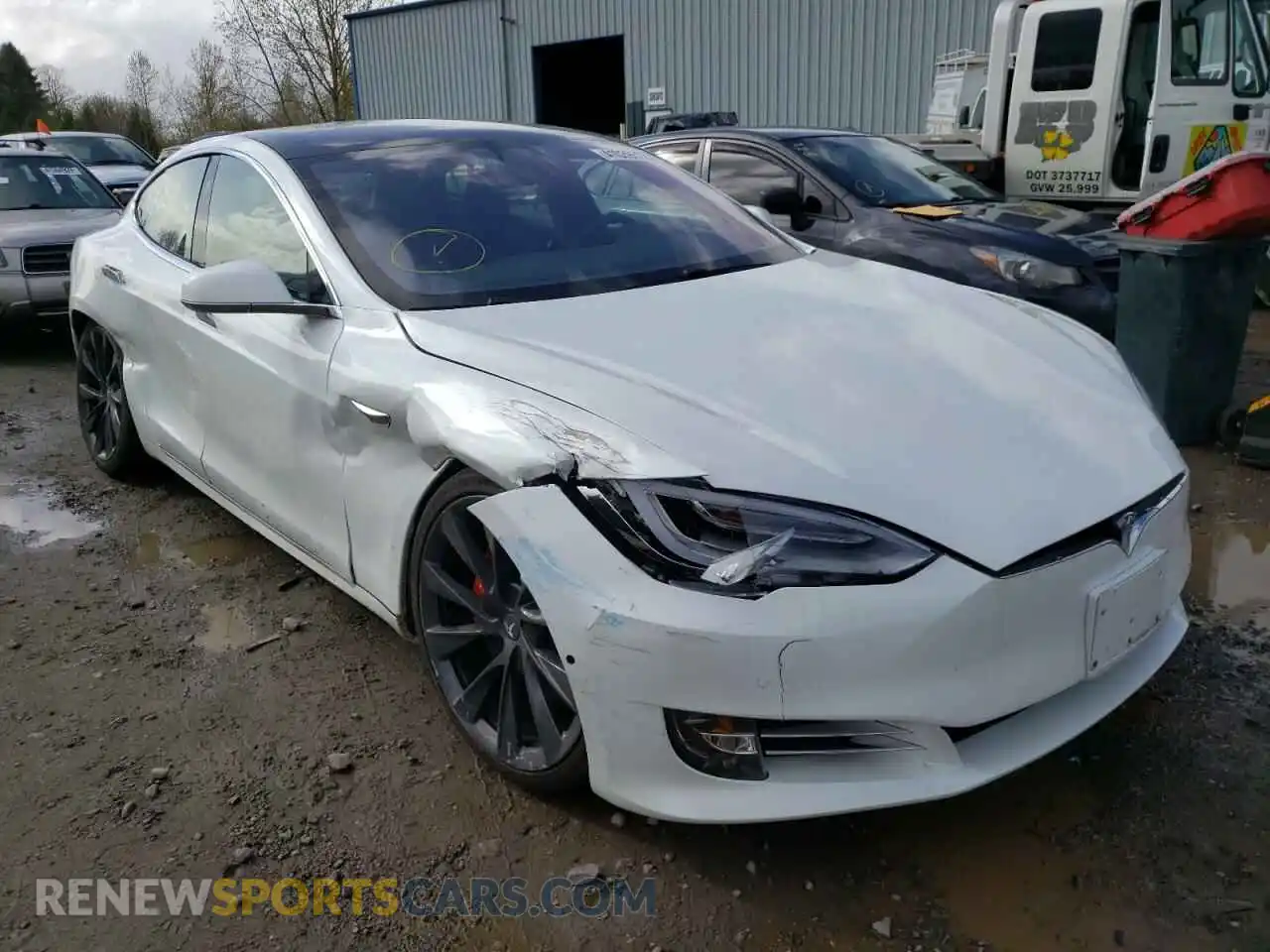 1 Photograph of a damaged car 5YJSA1E4XLF390876 TESLA MODEL S 2020