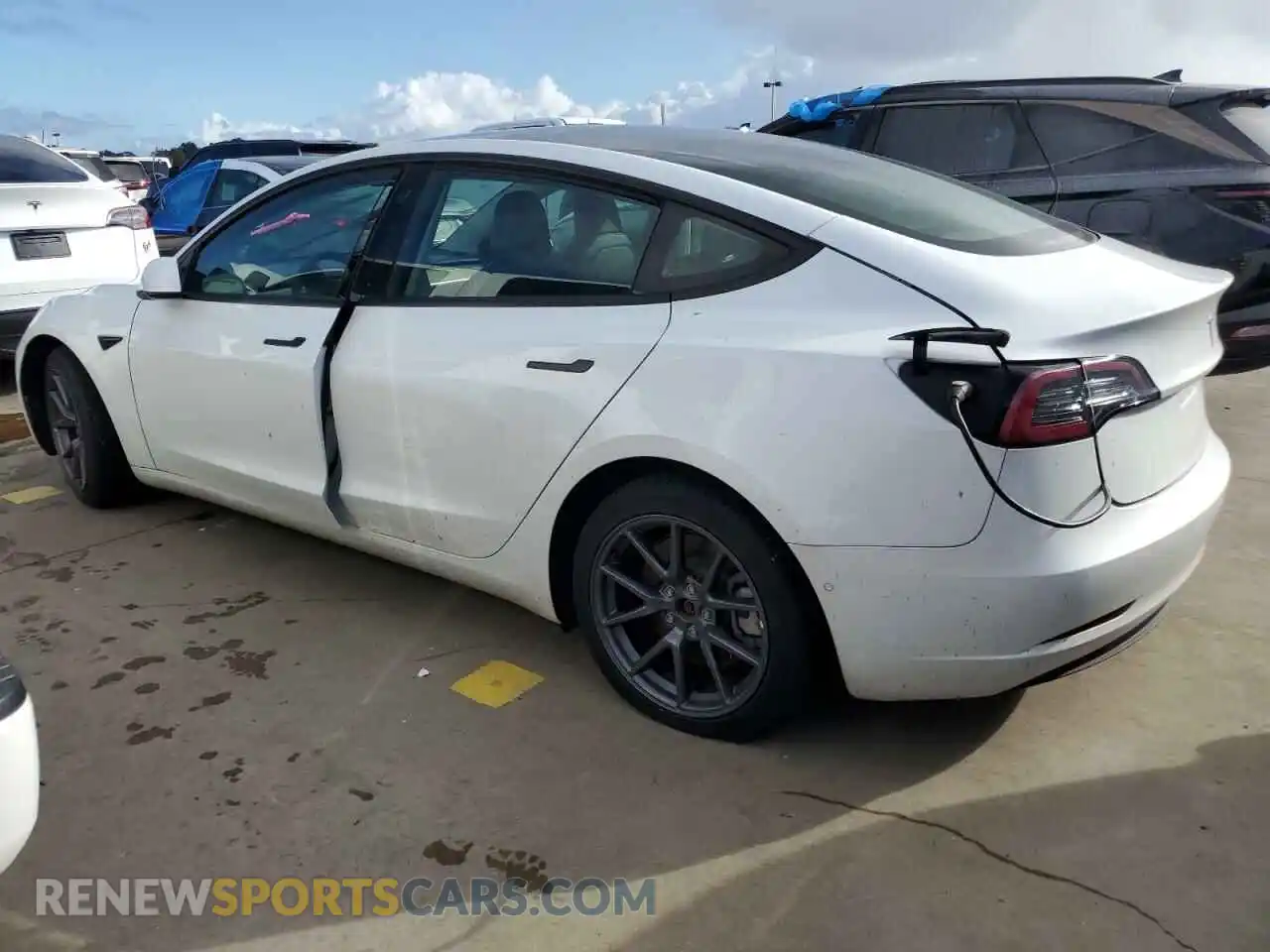 2 Photograph of a damaged car 5YJ3E1EB9MF099200 TESLA MODEL S 2021