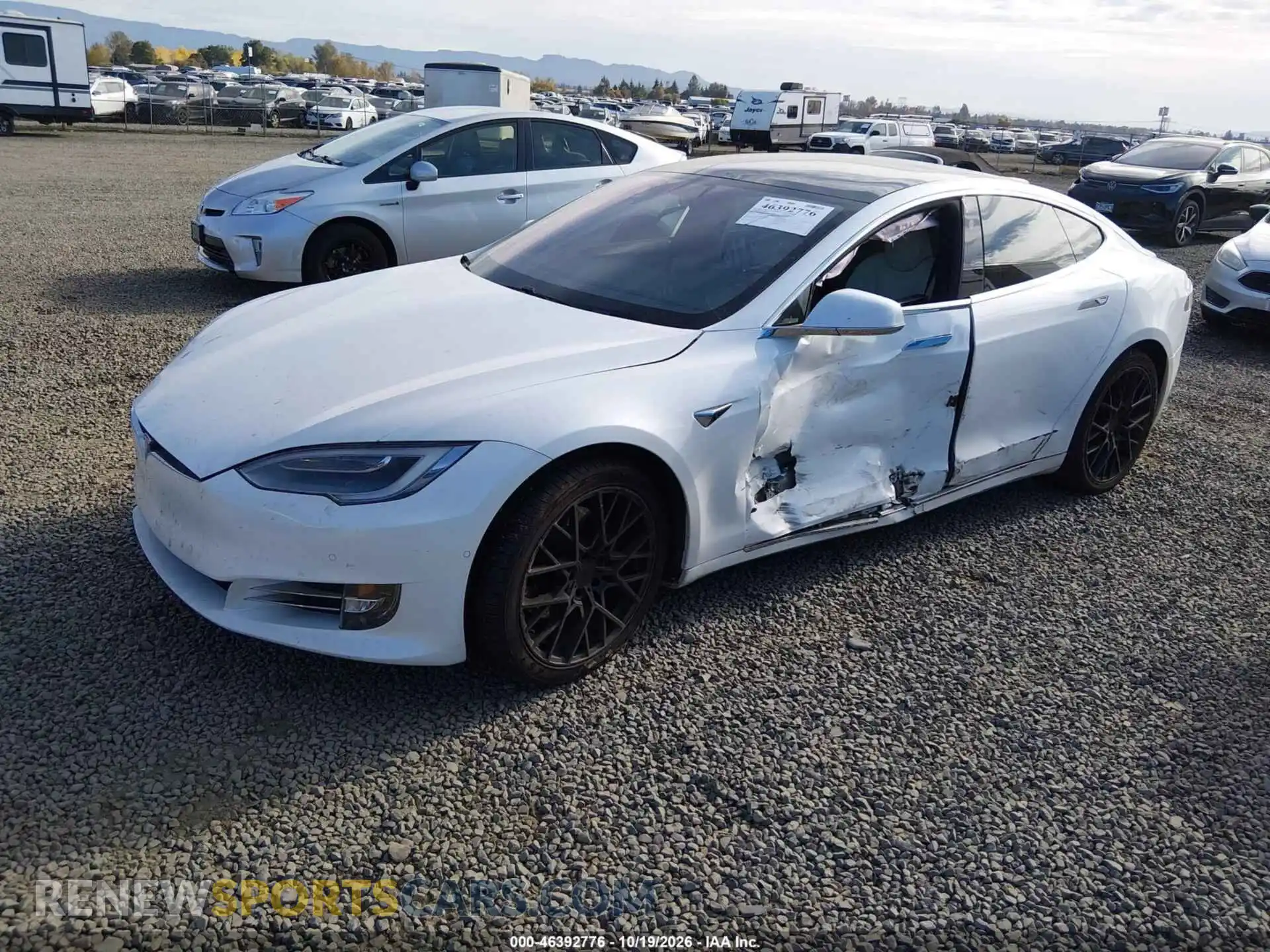 2 Photograph of a damaged car 5YJSA1E20MF425957 TESLA MODEL S 2021