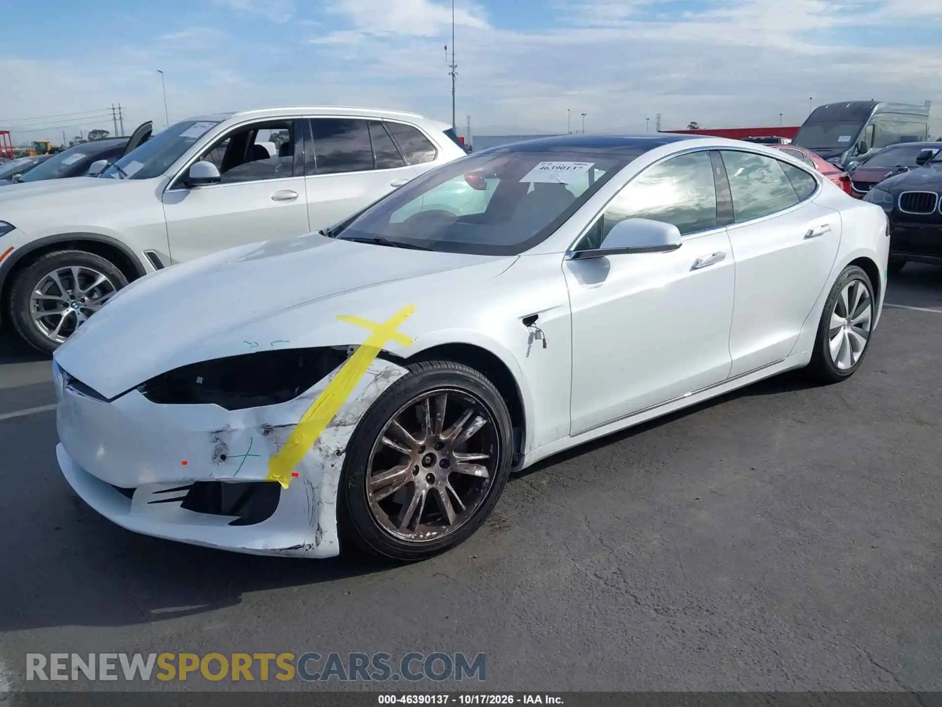 2 Photograph of a damaged car 5YJSA1E21MF418449 TESLA MODEL S 2021