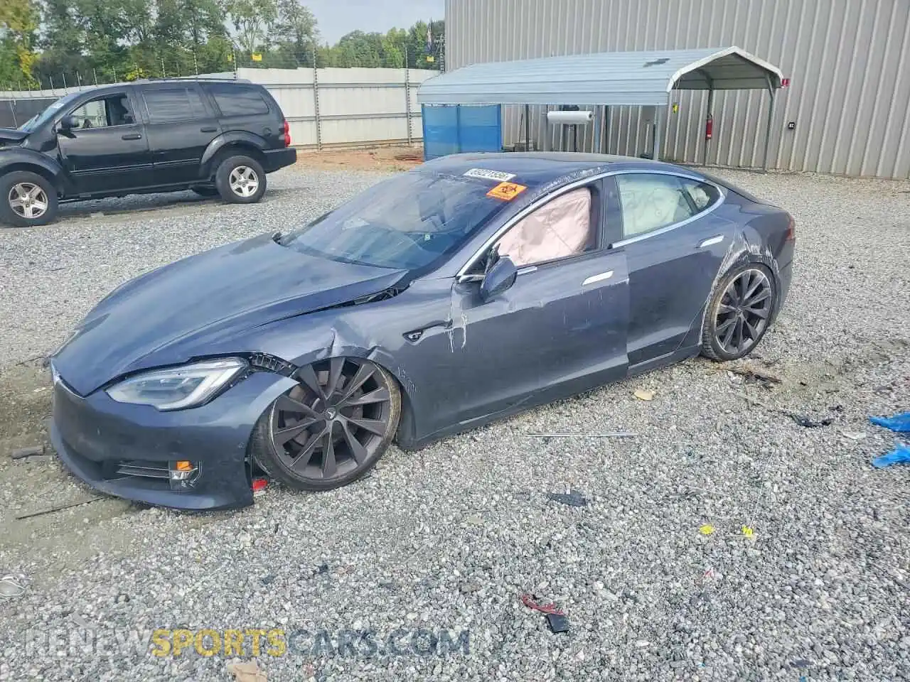 1 fotografías del automóvil dañado 5YJSA1E21MF424607 TESLA MODEL S 2021