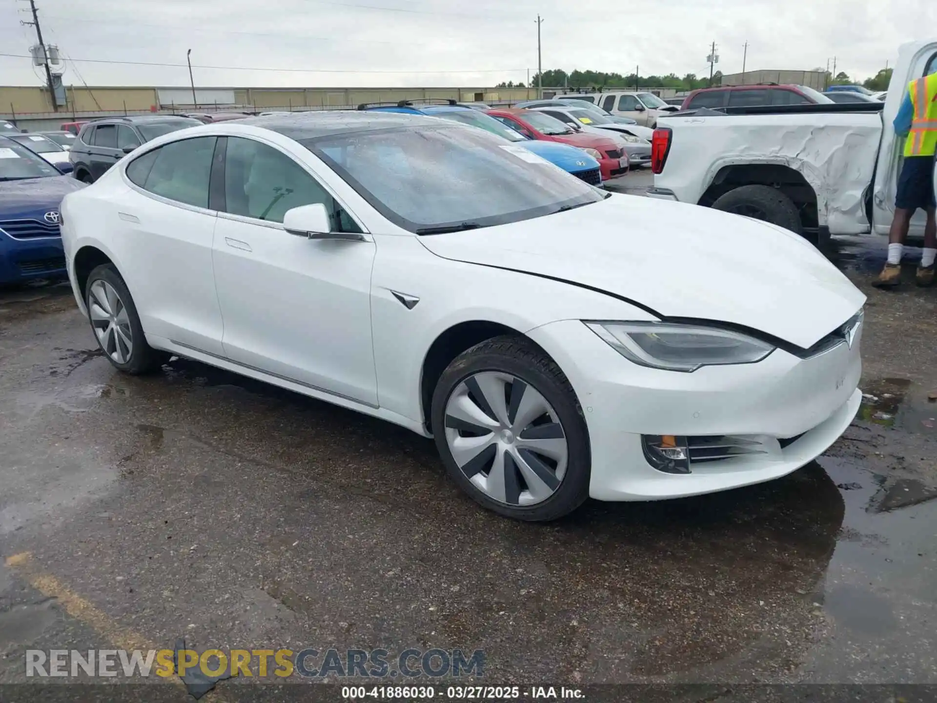 1 Photograph of a damaged car 5YJSA1E21MF425482 TESLA MODEL S 2021