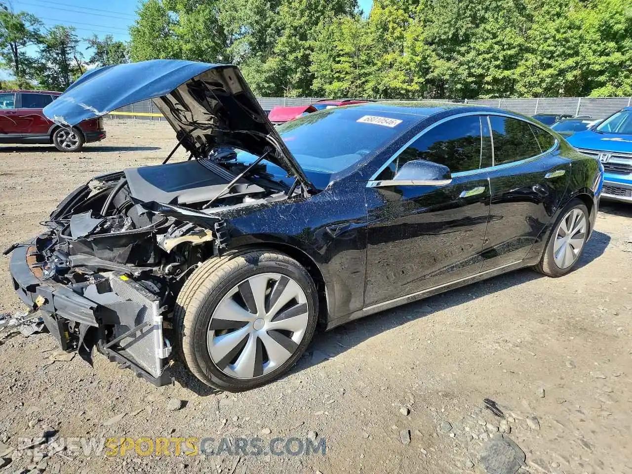 1 Фотография поврежденного автомобиля 5YJSA1E22MF424342 TESLA MODEL S 2021