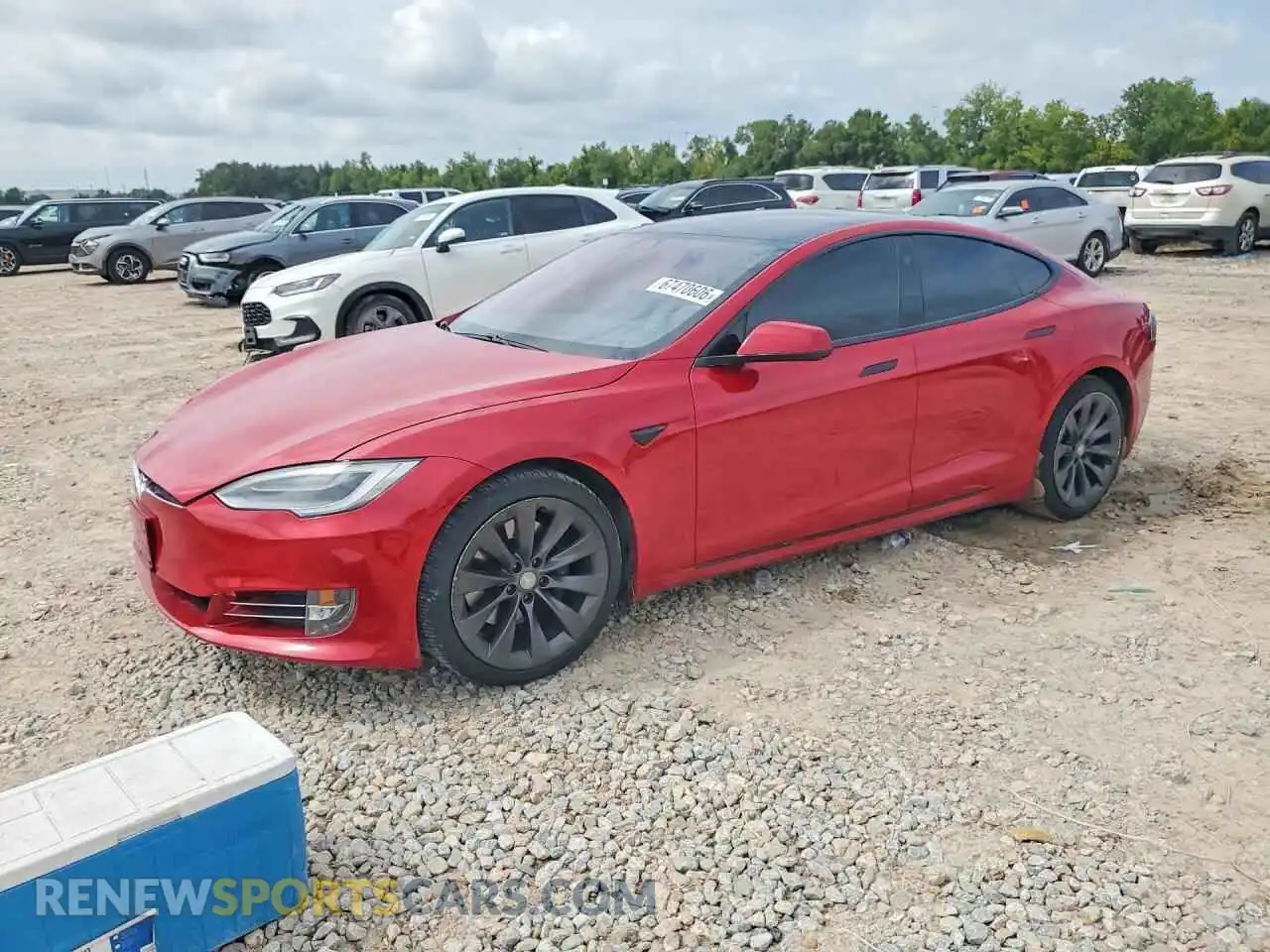 1 Photograph of a damaged car 5YJSA1E23MF418792 TESLA MODEL S 2021