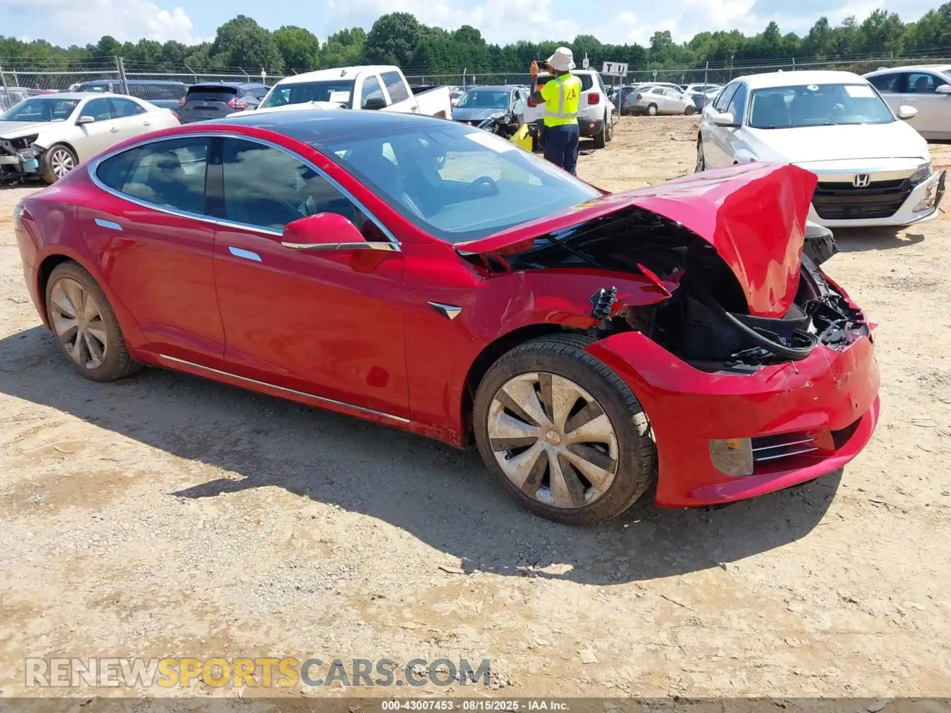 1 Photograph of a damaged car 5YJSA1E24MF423659 TESLA MODEL S 2021