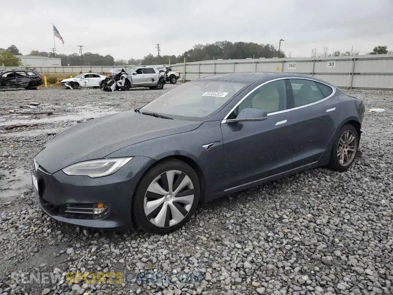 1 Photograph of a damaged car 5YJSA1E24MF424827 TESLA MODEL S 2021