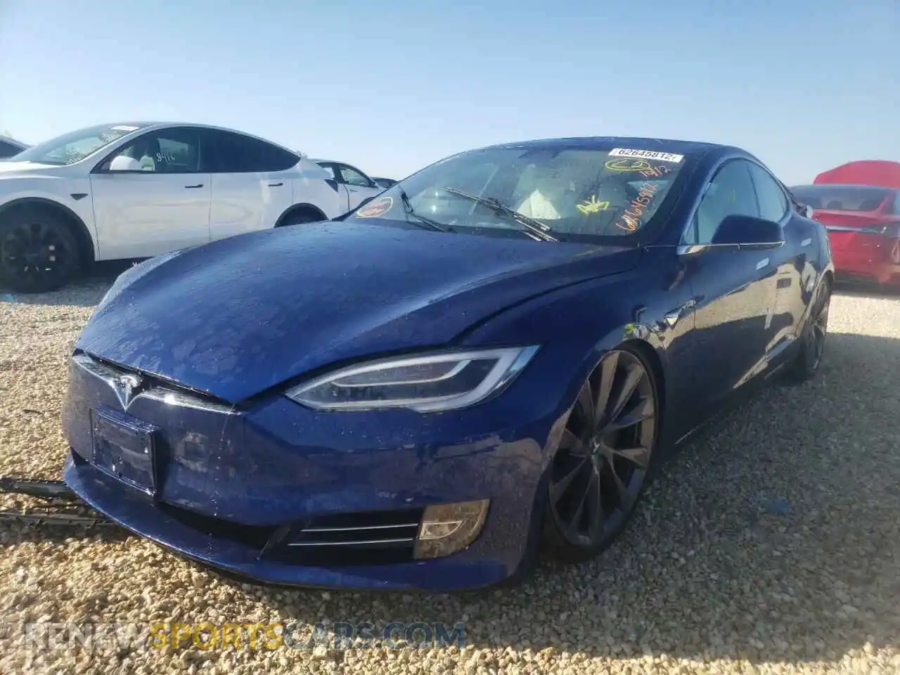 2 Photograph of a damaged car 5YJSA1E25MF419135 TESLA MODEL S 2021