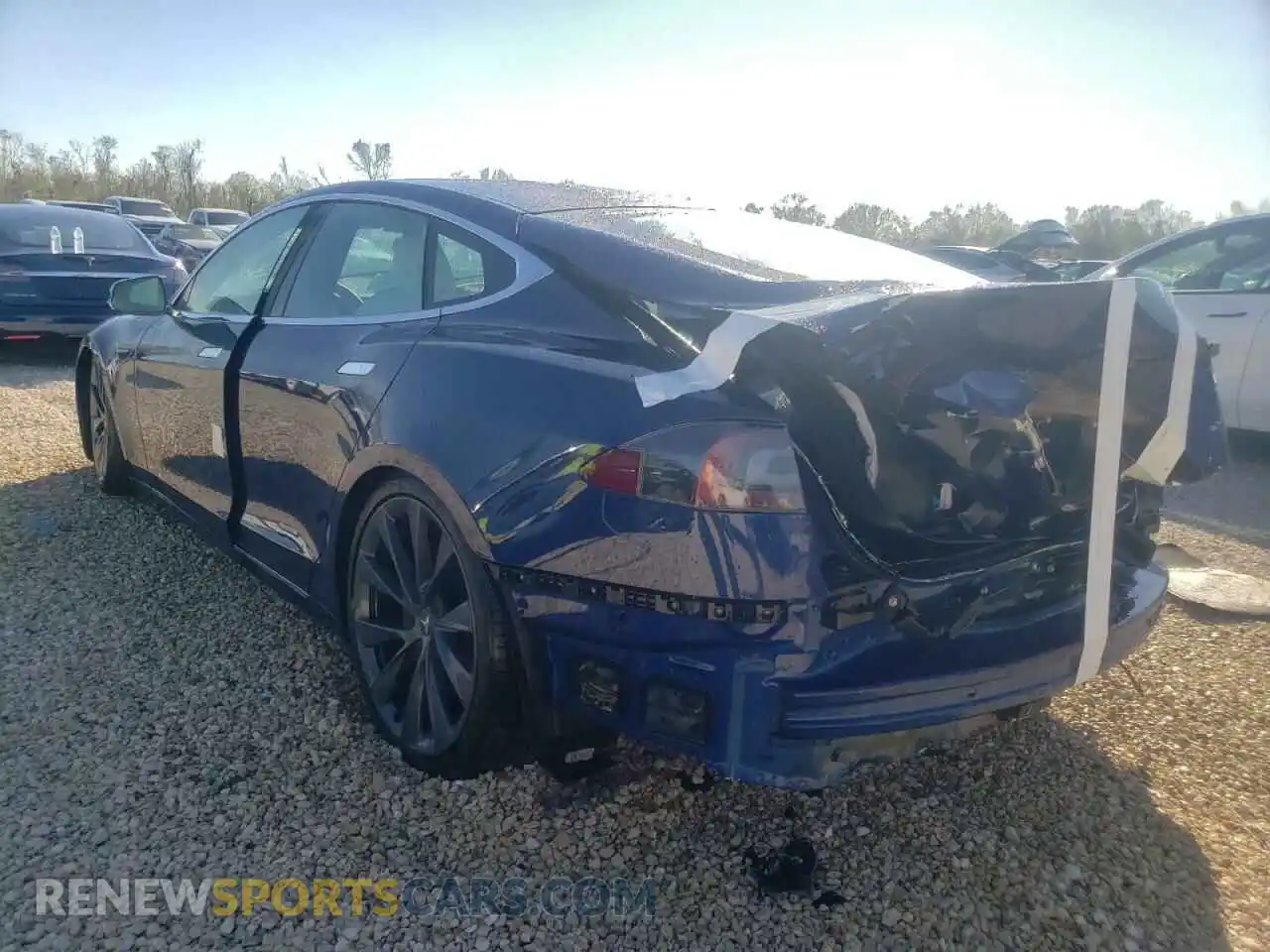 3 Photograph of a damaged car 5YJSA1E25MF419135 TESLA MODEL S 2021