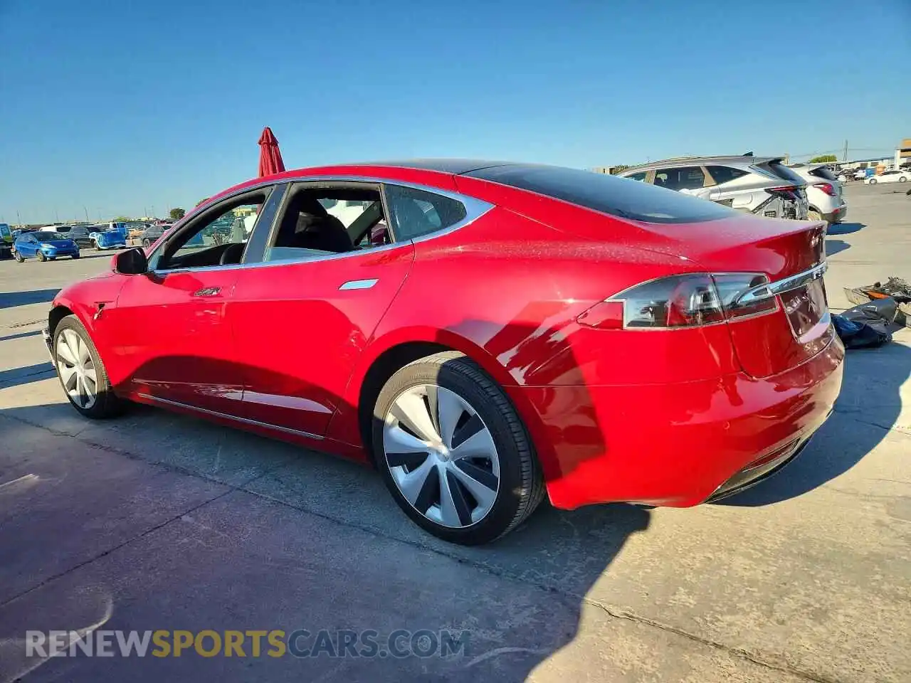 2 Photograph of a damaged car 5YJSA1E26MF424943 TESLA MODEL S 2021