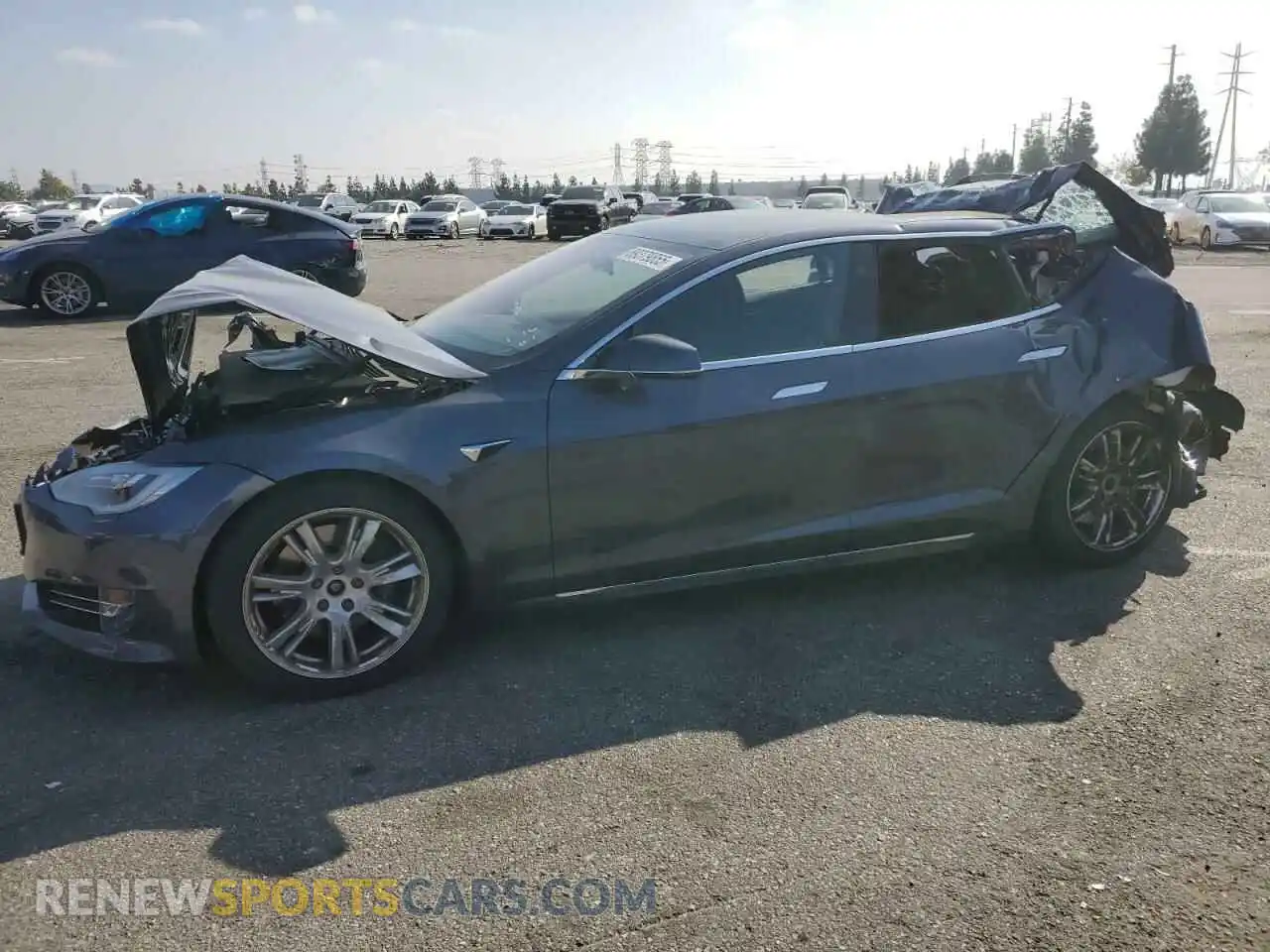 1 Photograph of a damaged car 5YJSA1E26MF427194 TESLA MODEL S 2021