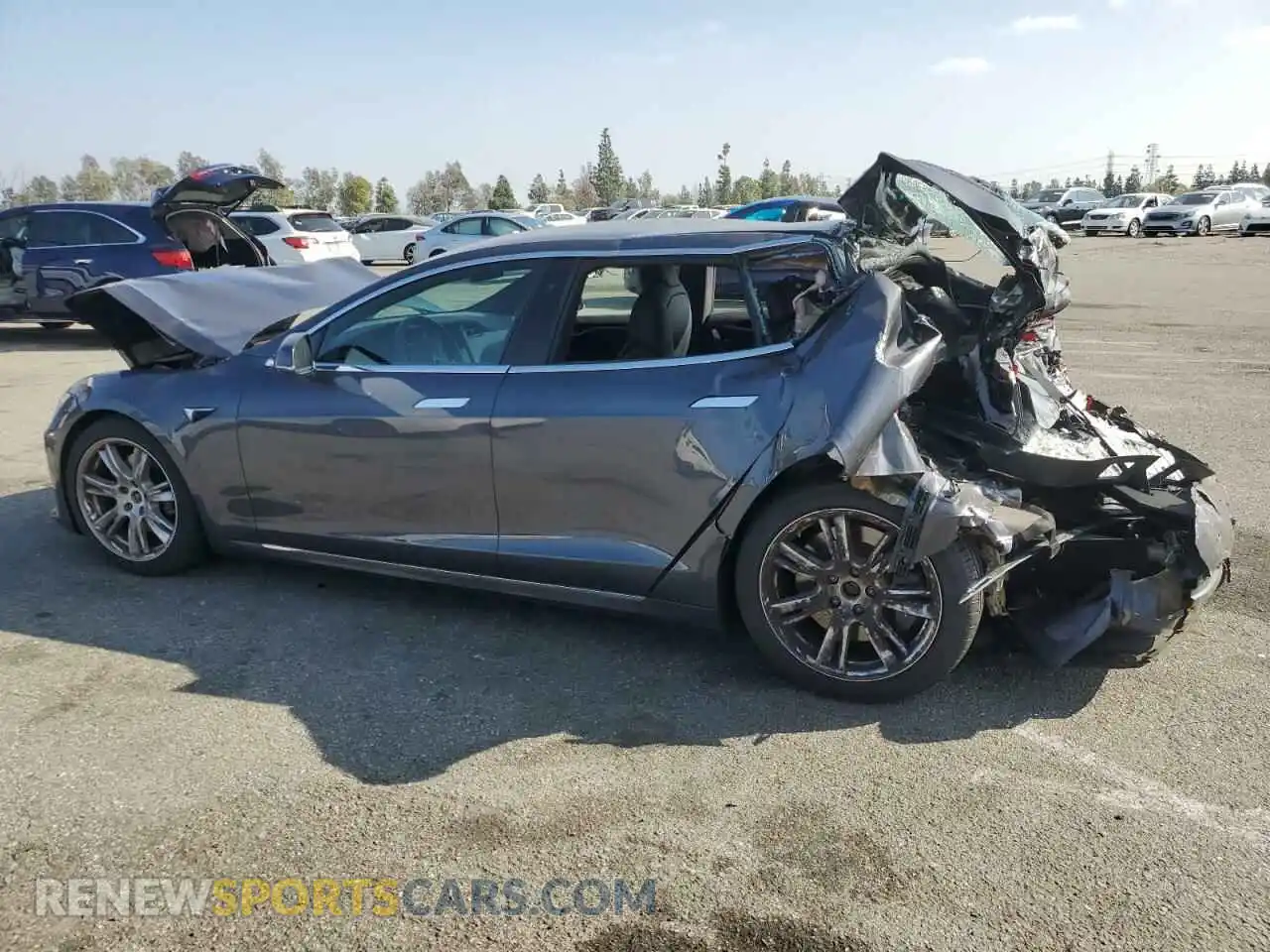 2 Photograph of a damaged car 5YJSA1E26MF427194 TESLA MODEL S 2021