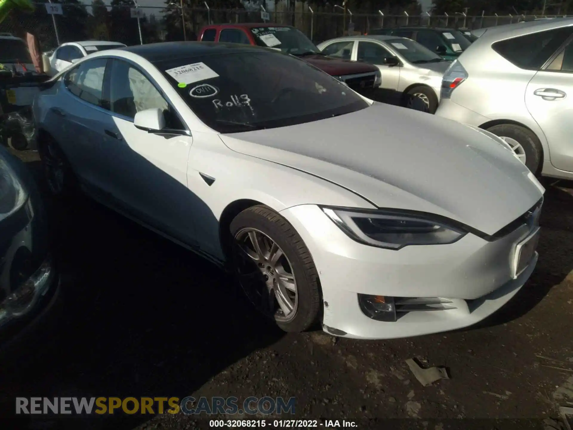 1 Photograph of a damaged car 5YJSA1E27MF426099 TESLA MODEL S 2021