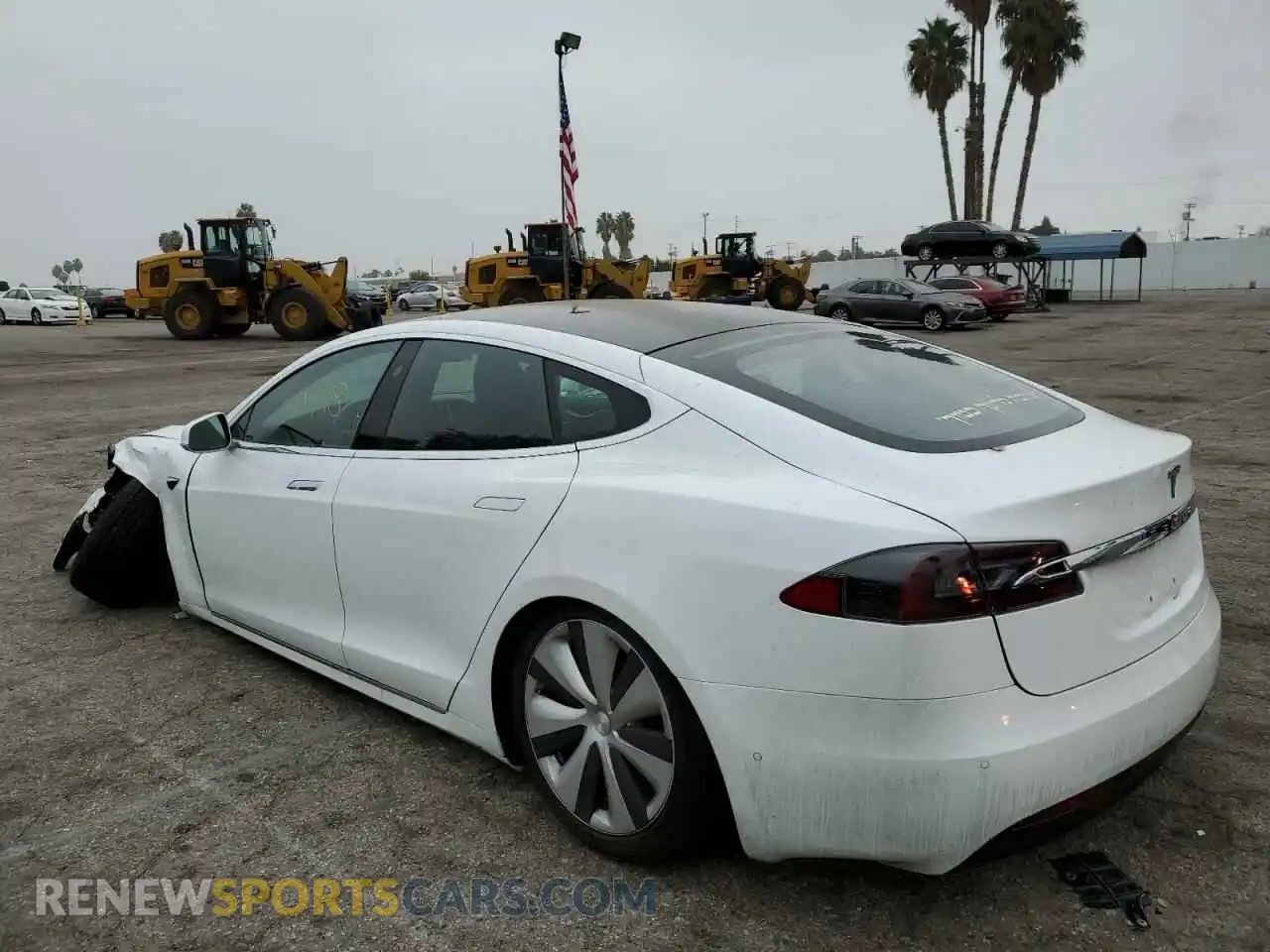 3 Photograph of a damaged car 5YJSA1E27MF426121 TESLA MODEL S 2021