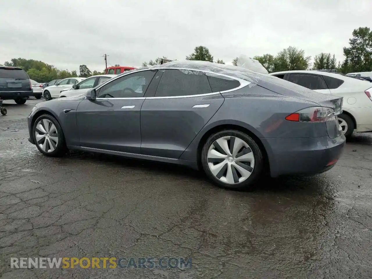 2 Photograph of a damaged car 5YJSA1E28MF423888 TESLA MODEL S 2021
