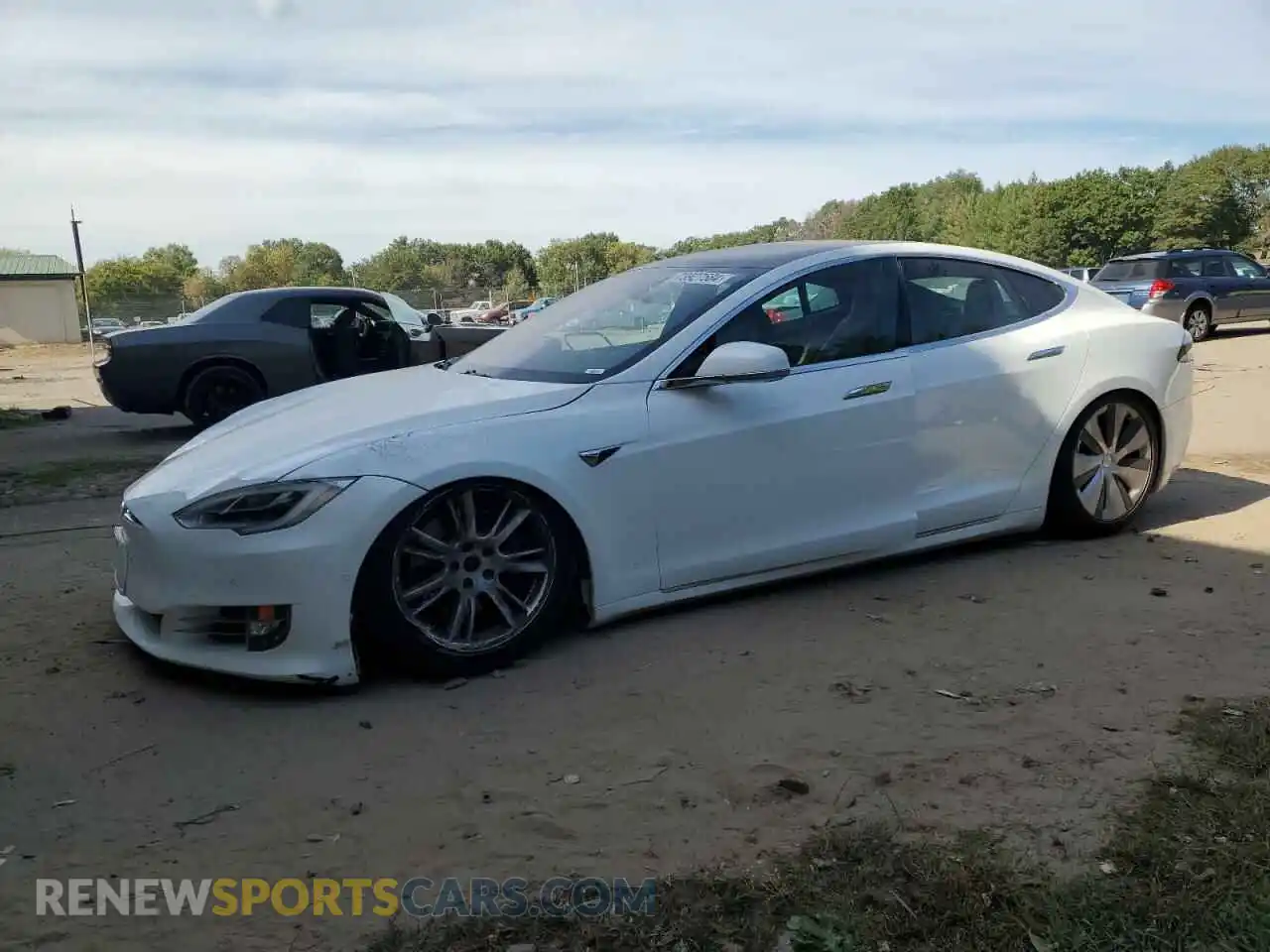 1 Photograph of a damaged car 5YJSA1E29MF419106 TESLA MODEL S 2021