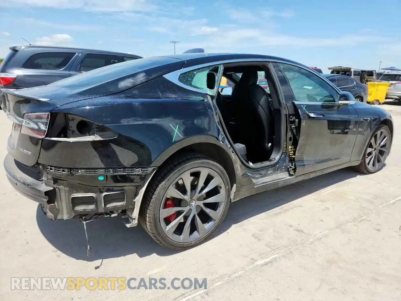 3 Фотография поврежденного автомобиля 5YJSA1E42MF426965 TESLA MODEL S 2021