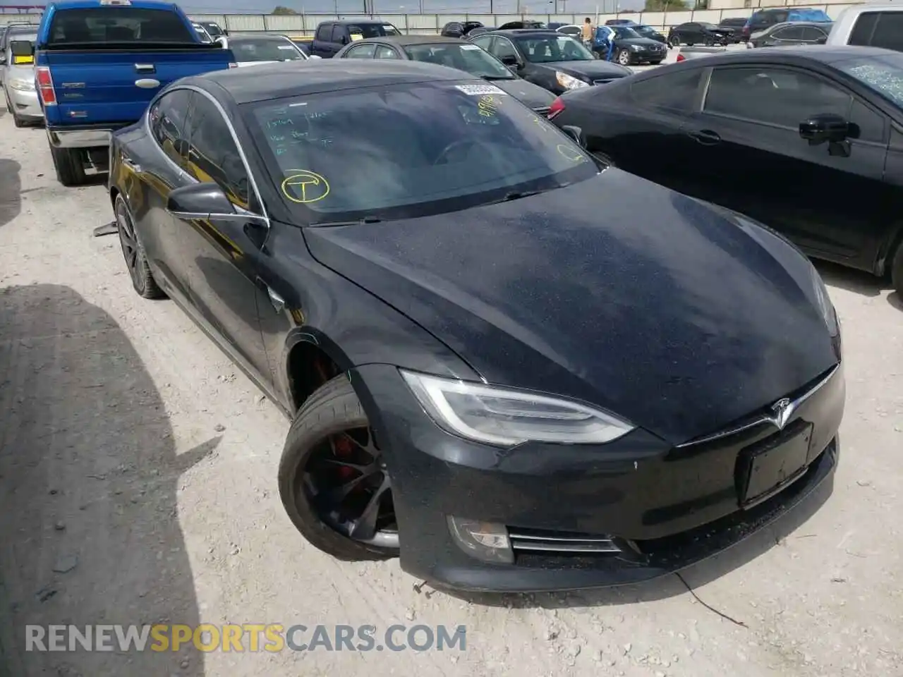 1 Photograph of a damaged car 5YJSA1E44MF419158 TESLA MODEL S 2021