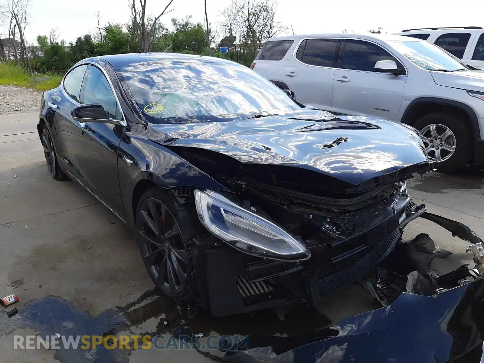 1 Photograph of a damaged car 5YJSA1E49MF418328 TESLA MODEL S 2021