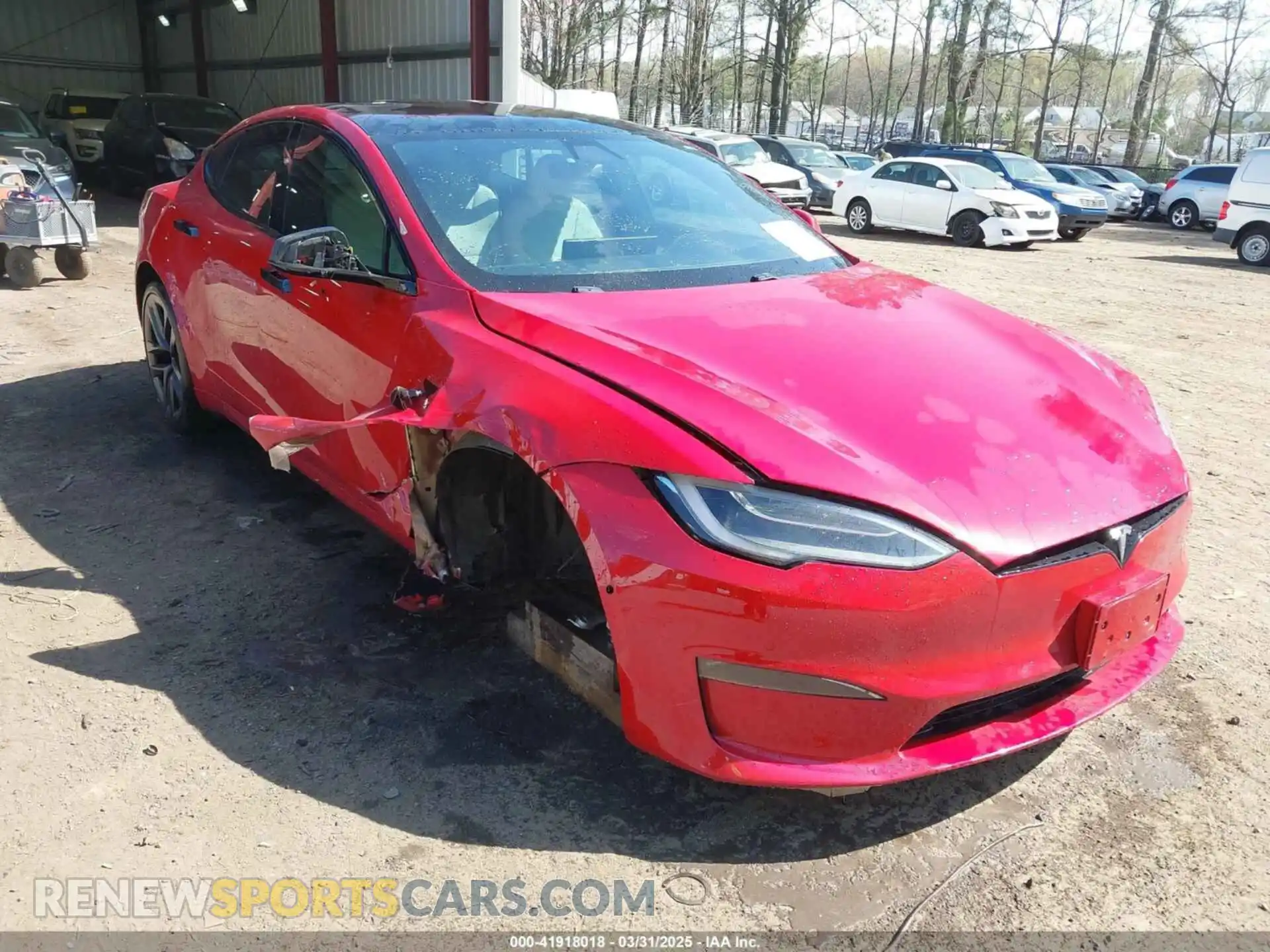 1 Photograph of a damaged car 5YJSA1E51MF436329 TESLA MODEL S 2021