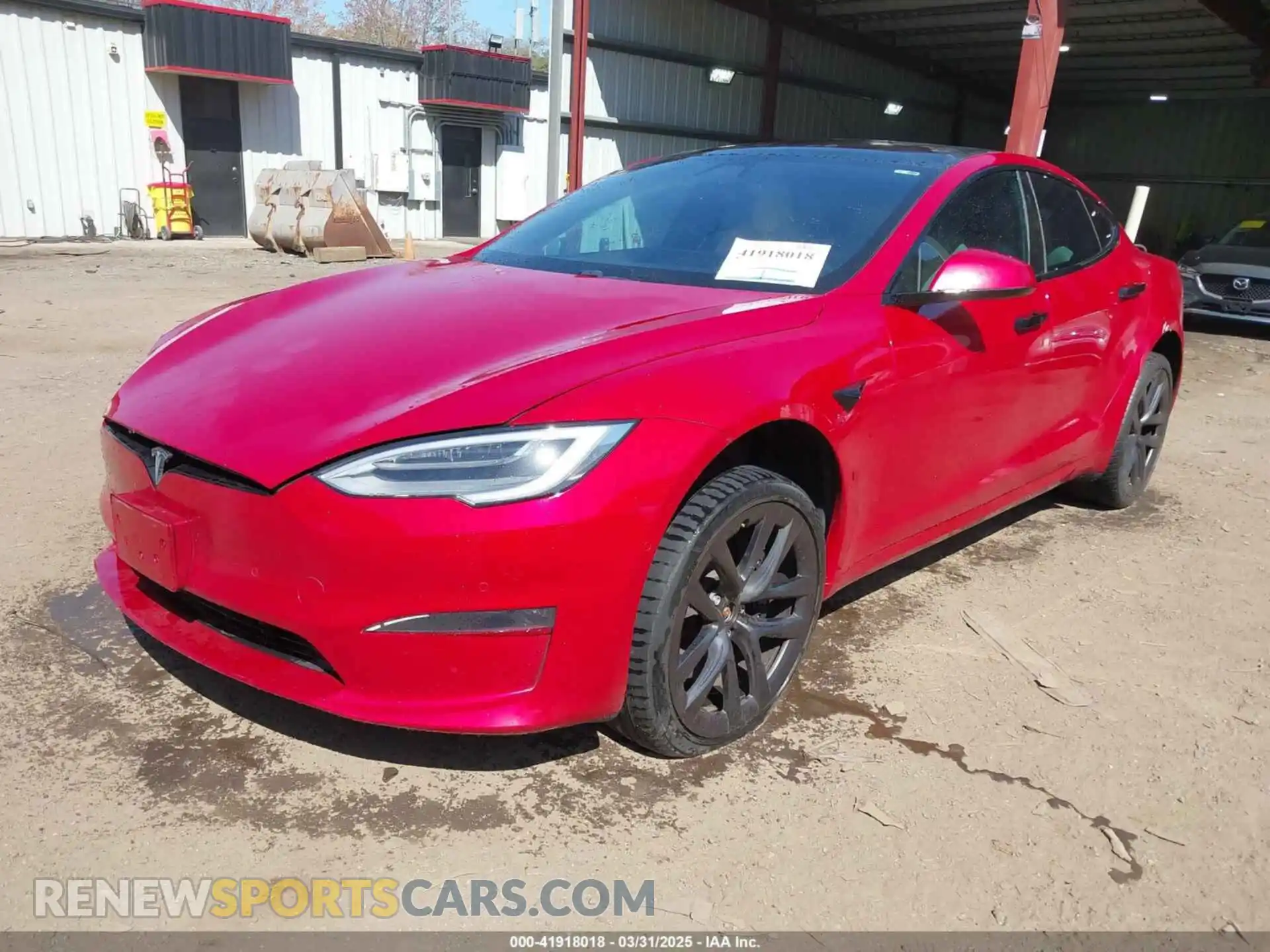 2 Photograph of a damaged car 5YJSA1E51MF436329 TESLA MODEL S 2021