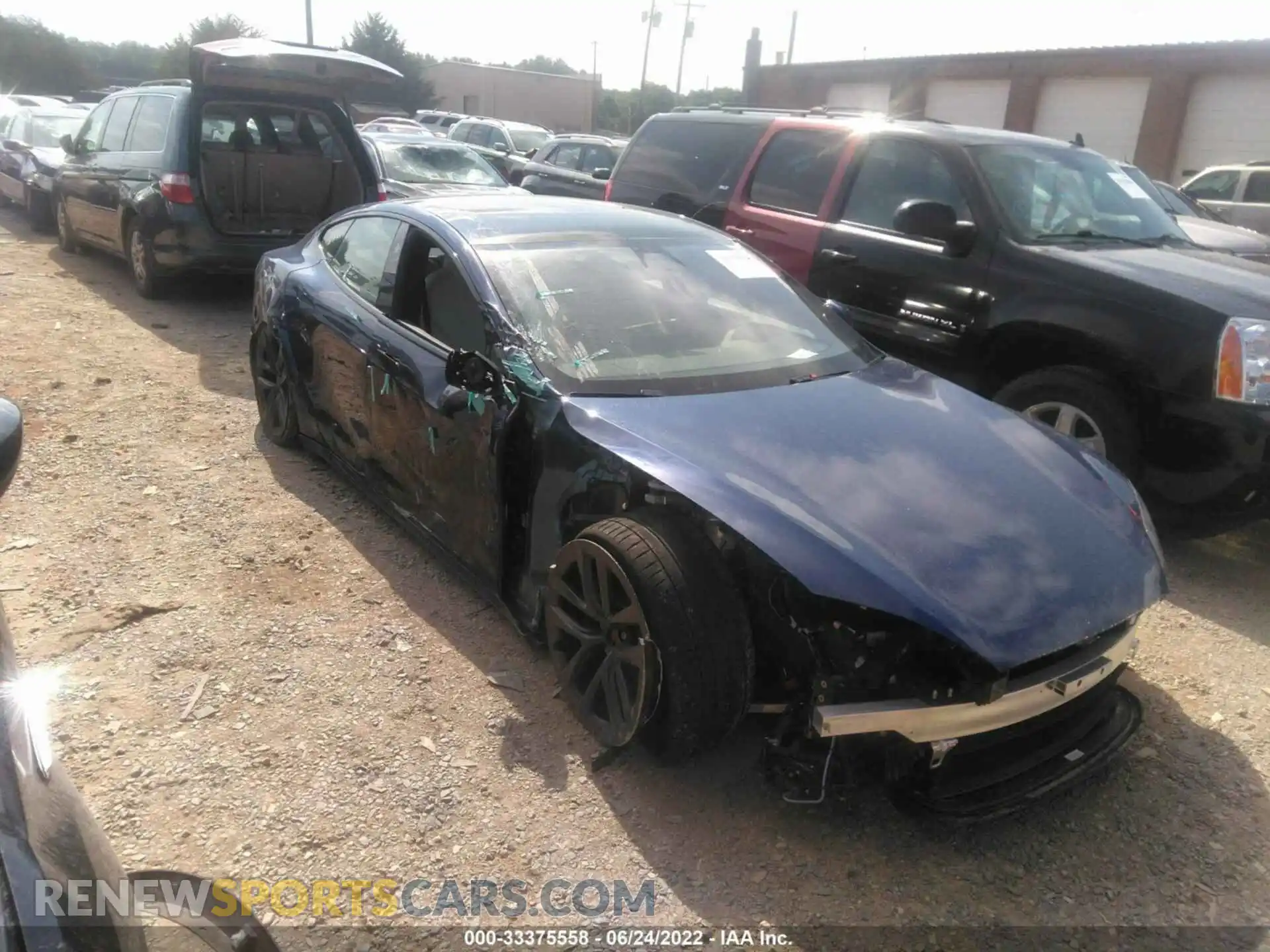 1 Photograph of a damaged car 5YJSA1E51MF436976 TESLA MODEL S 2021