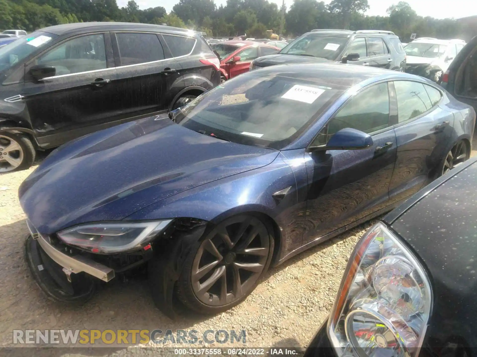 2 Photograph of a damaged car 5YJSA1E51MF436976 TESLA MODEL S 2021