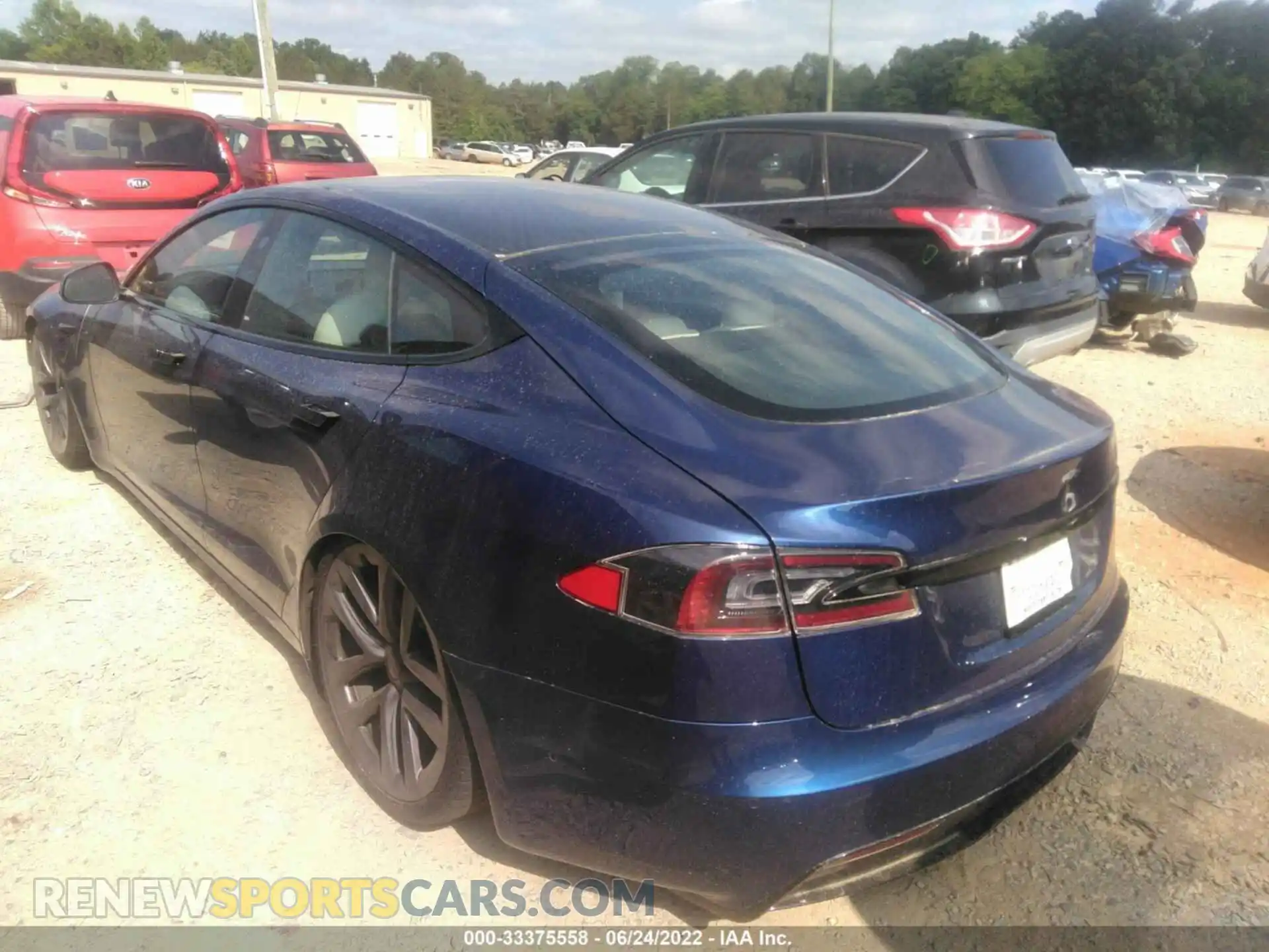 3 Photograph of a damaged car 5YJSA1E51MF436976 TESLA MODEL S 2021